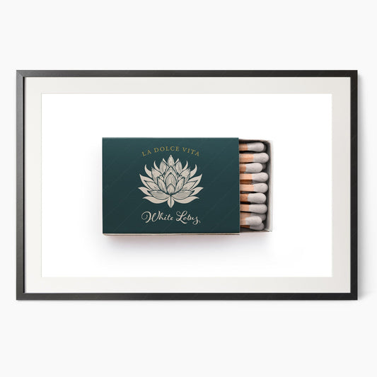 Matchbox photography, La dolce vita, White Lotus, Wall art for living room