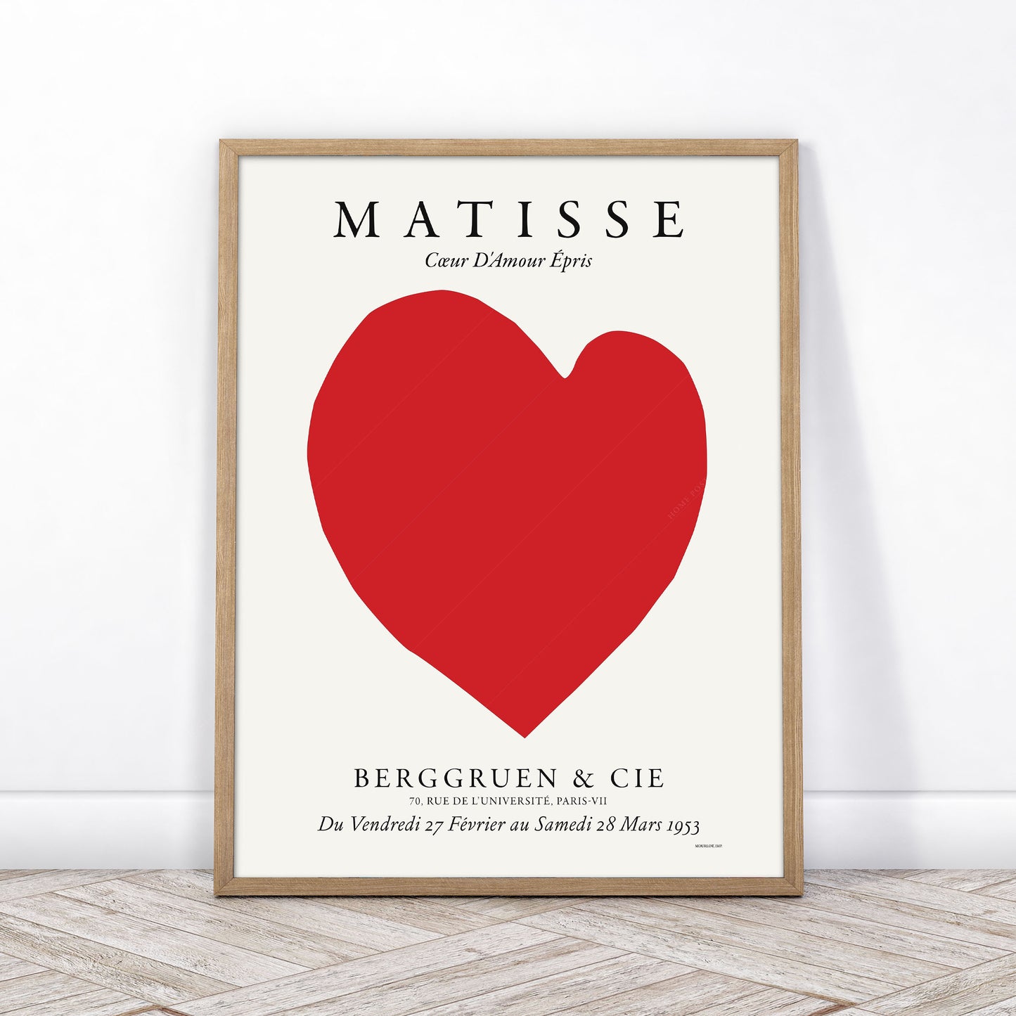 Henri Matisse, Red Heart Print, Love Poster