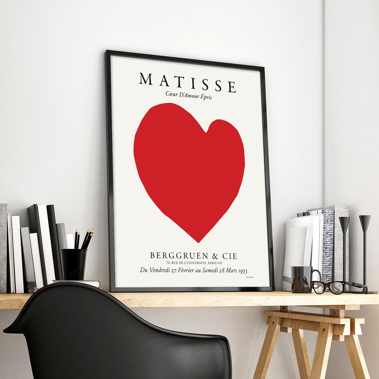 Henri Matisse, Red Heart Print, Love Poster