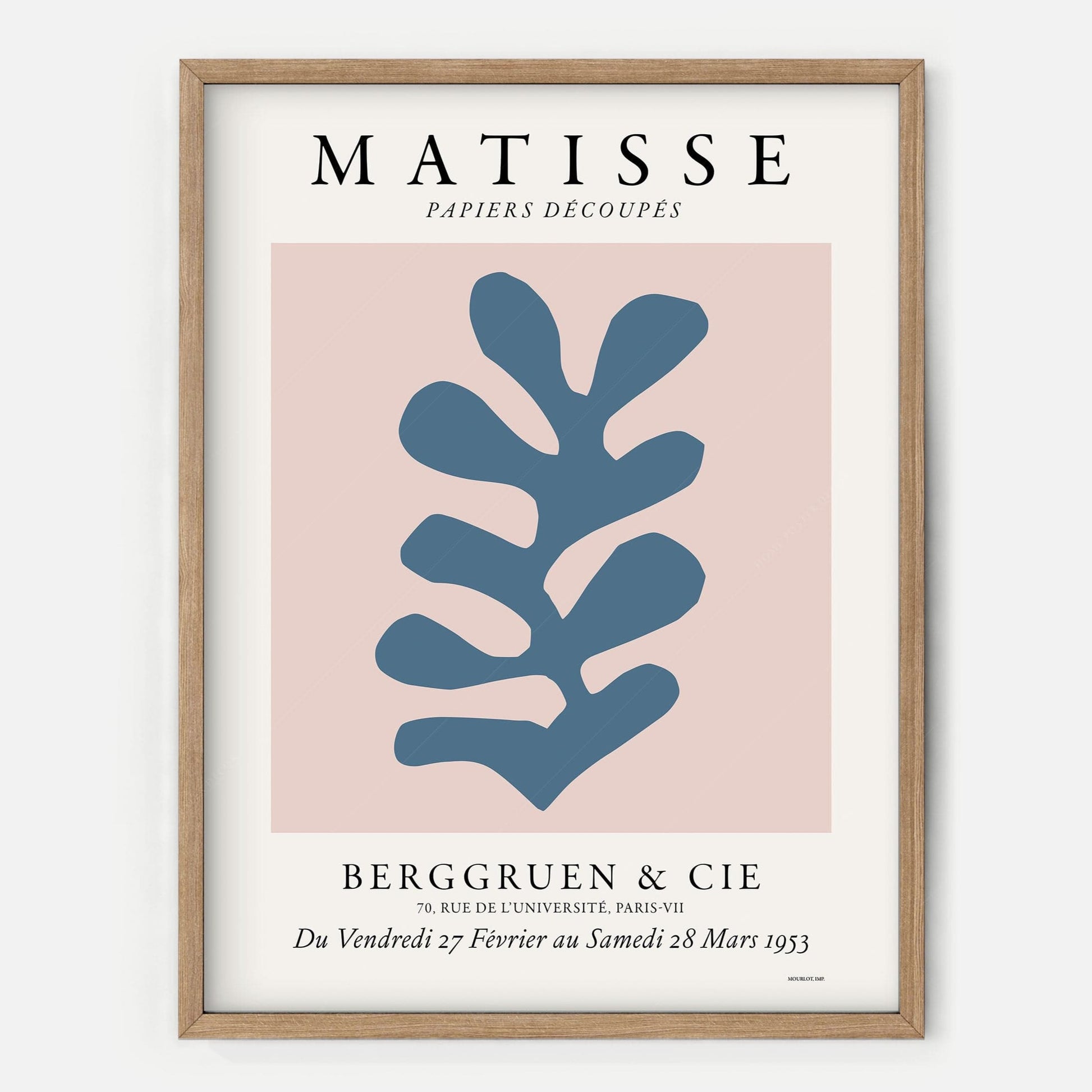 Home Poster Decor Matisse The Cut Outs, Mid Century Modern Art, Pink Wall Art