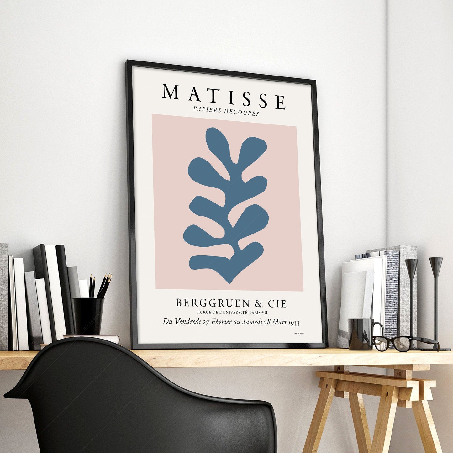 Home Poster Decor Matisse The Cut Outs, Mid Century Modern Art, Pink Wall Art