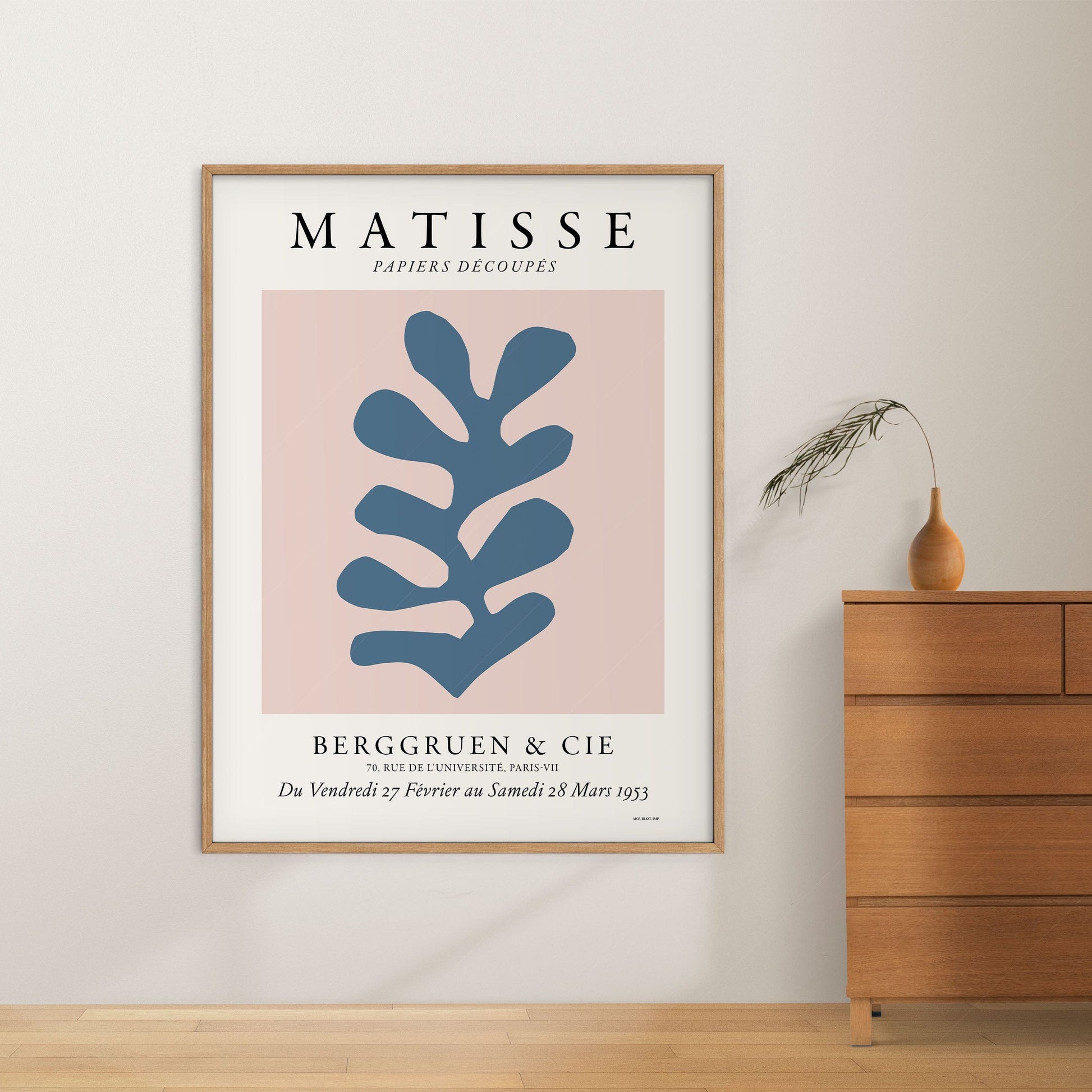 Home Poster Decor Matisse The Cut Outs, Mid Century Modern Art, Pink Wall Art