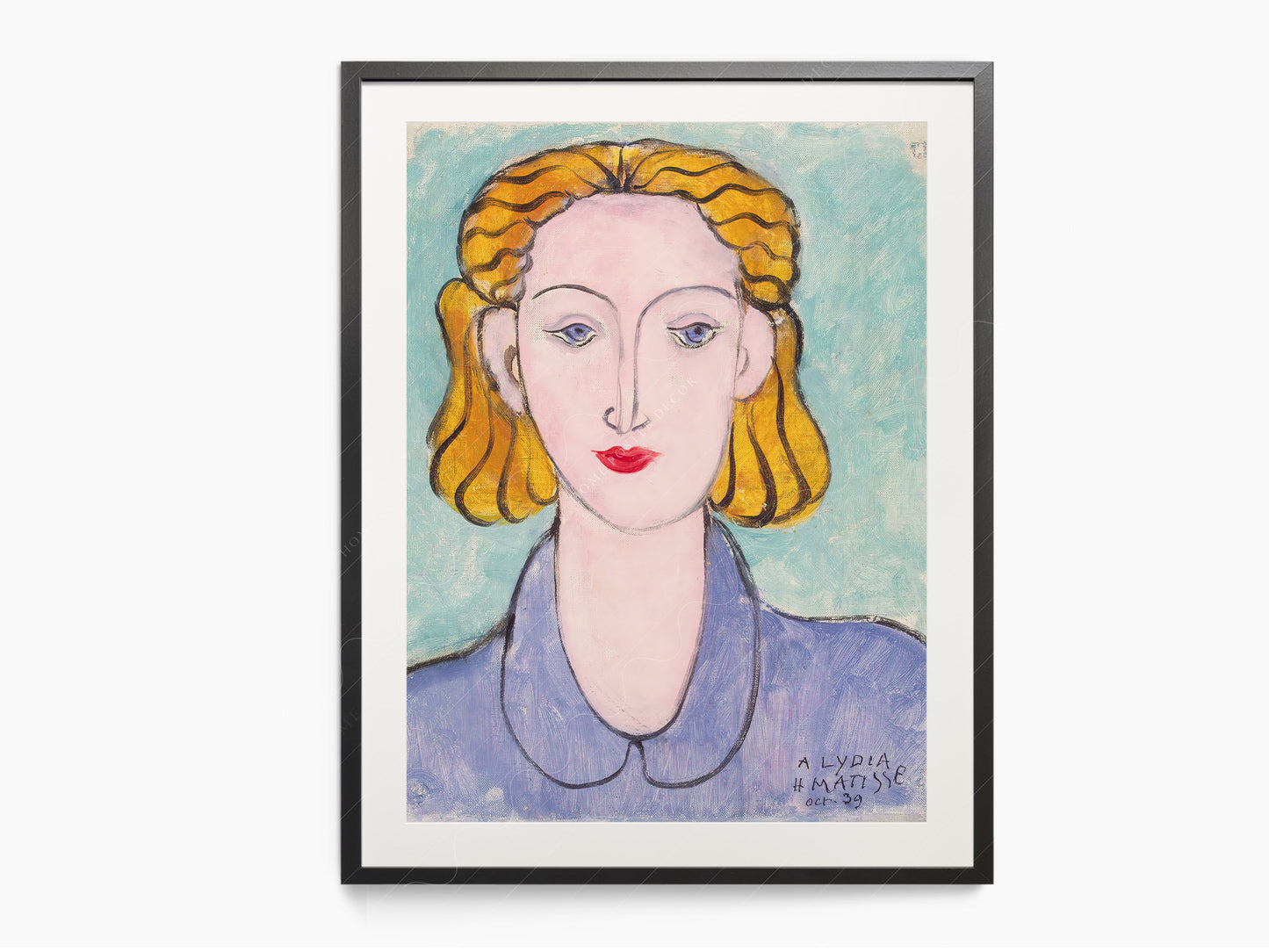 Henri Matisse, Young Woman in a Blue Blouse, Fine Art Print