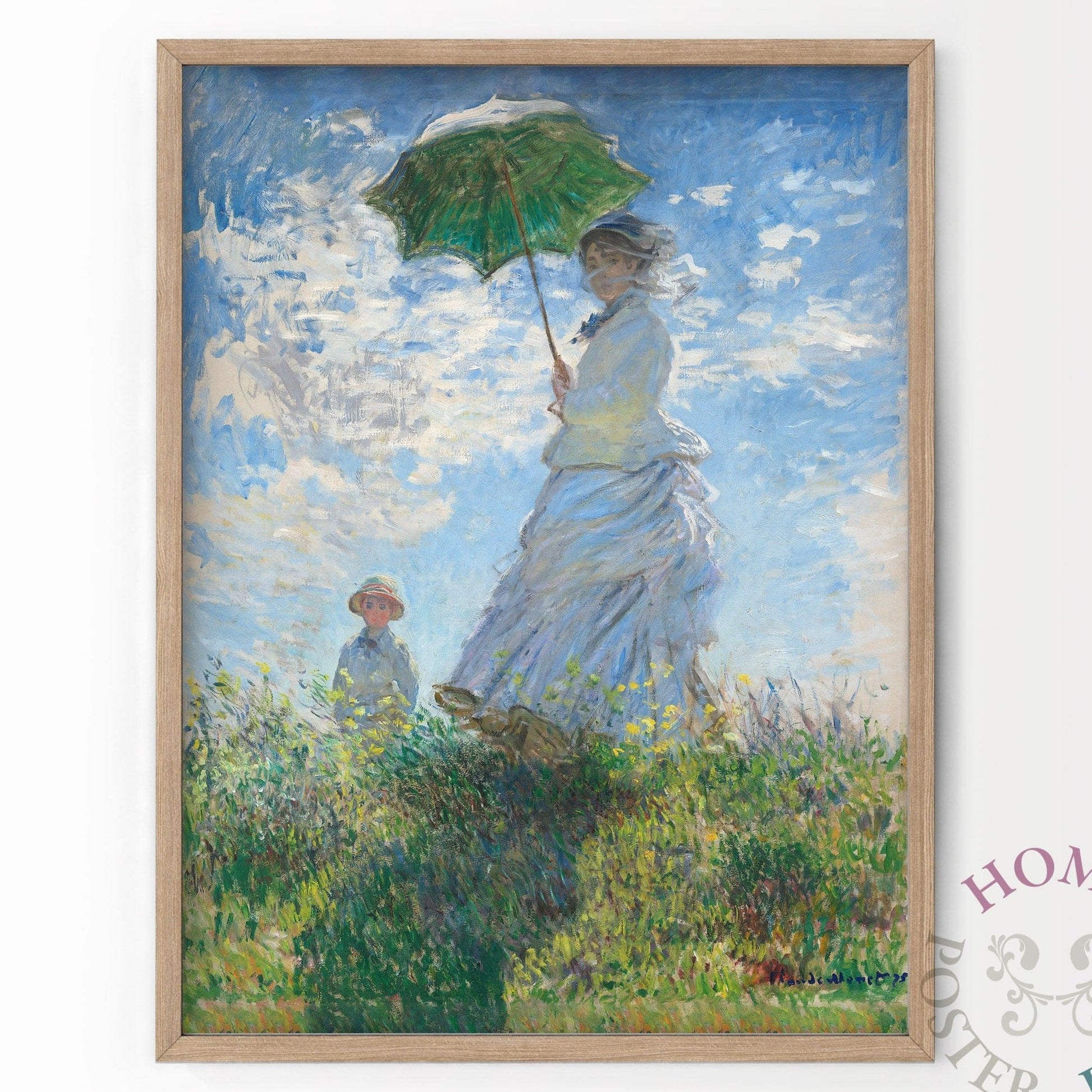 Claude Monet Single Monet Art Print, Impressionism Art, Anniversary Gift, Madame Monet and Her Son, Nature Wall Art, Bedroom Wall Art, Woman with a Parasol