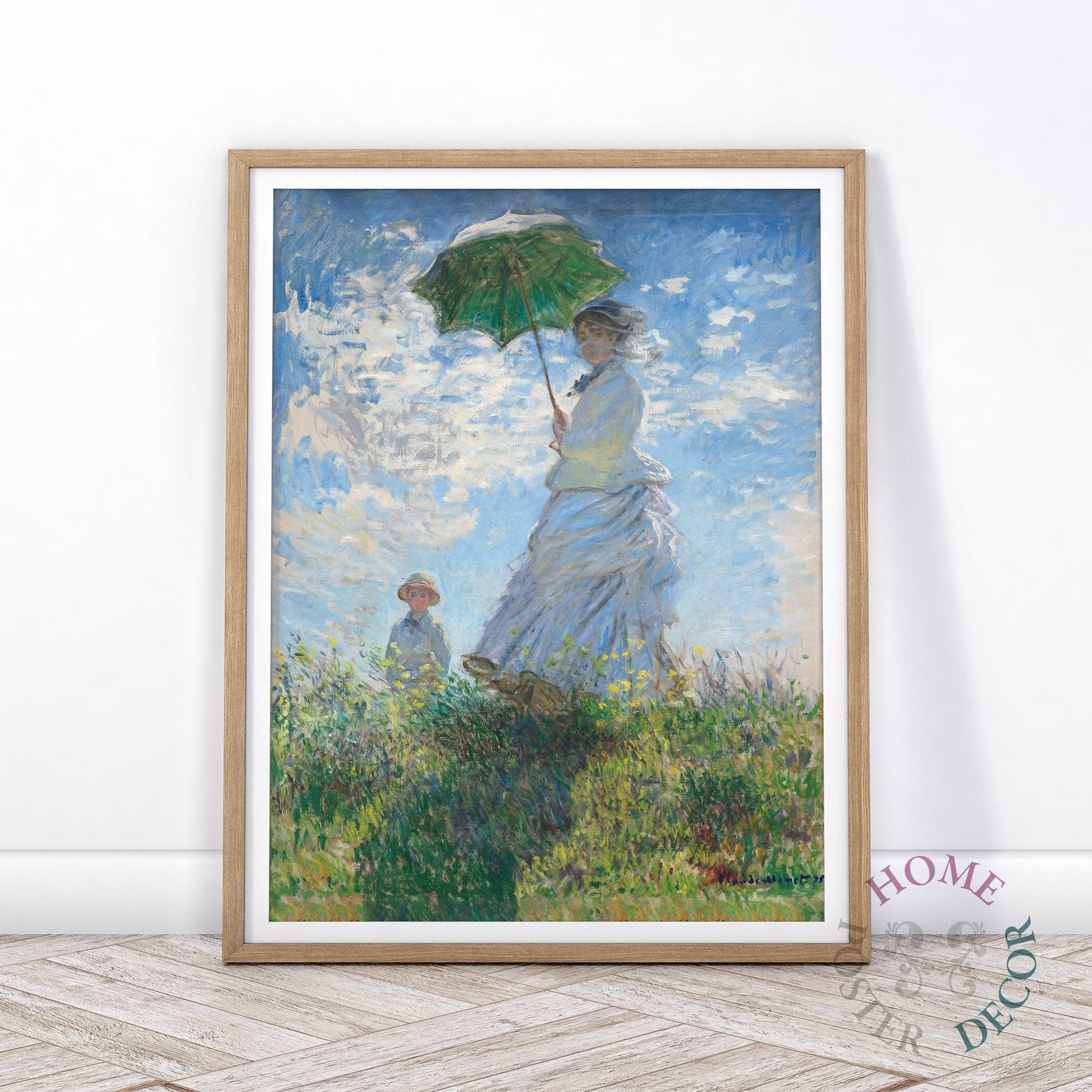 Claude Monet Single Monet Art Print, Impressionism Art, Anniversary Gift, Madame Monet and Her Son, Nature Wall Art, Bedroom Wall Art, Woman with a Parasol