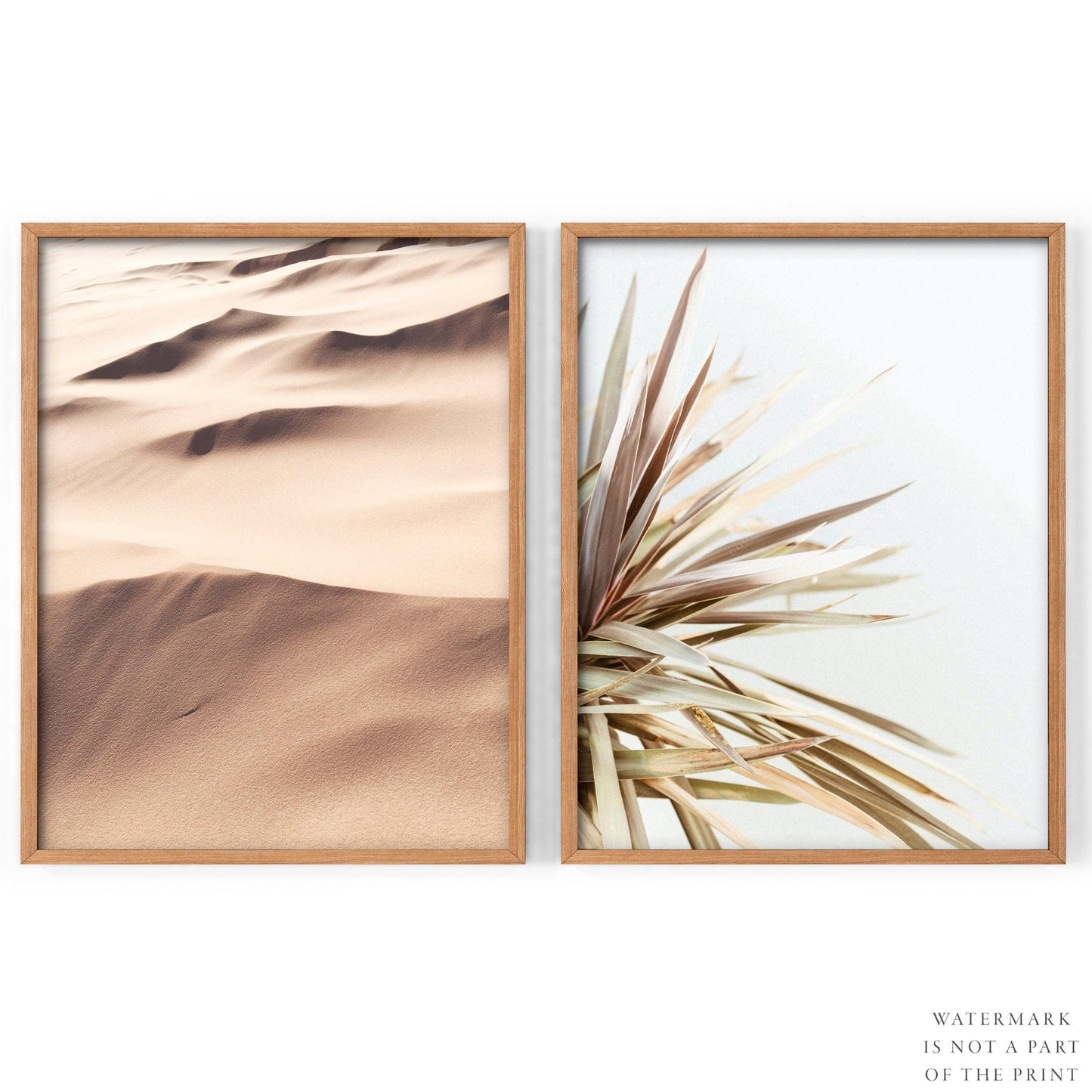Home Poster Decor Set of 2 Neutral Wall Decor, Modern Abstract Prints, Beige Earth Tones, Leaves Leaf Photo, Desert Sand Poster, Nature Gallery Wall, Set of 2, 0-2