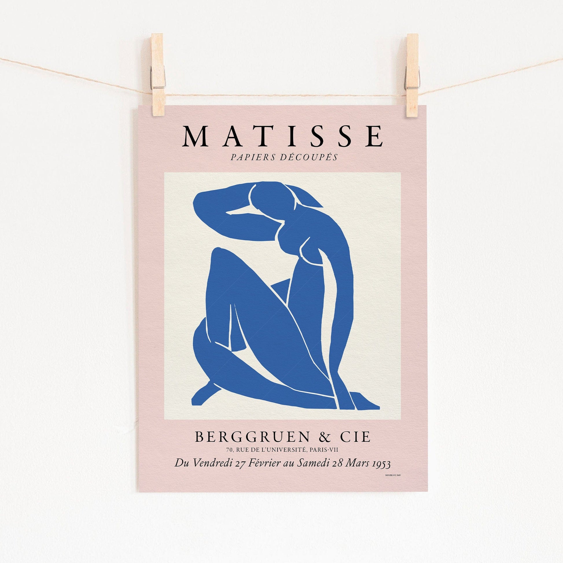 Home Poster Decor Nude Blue by Henri Matisse, Minimalist Wall Art, Gift Idea