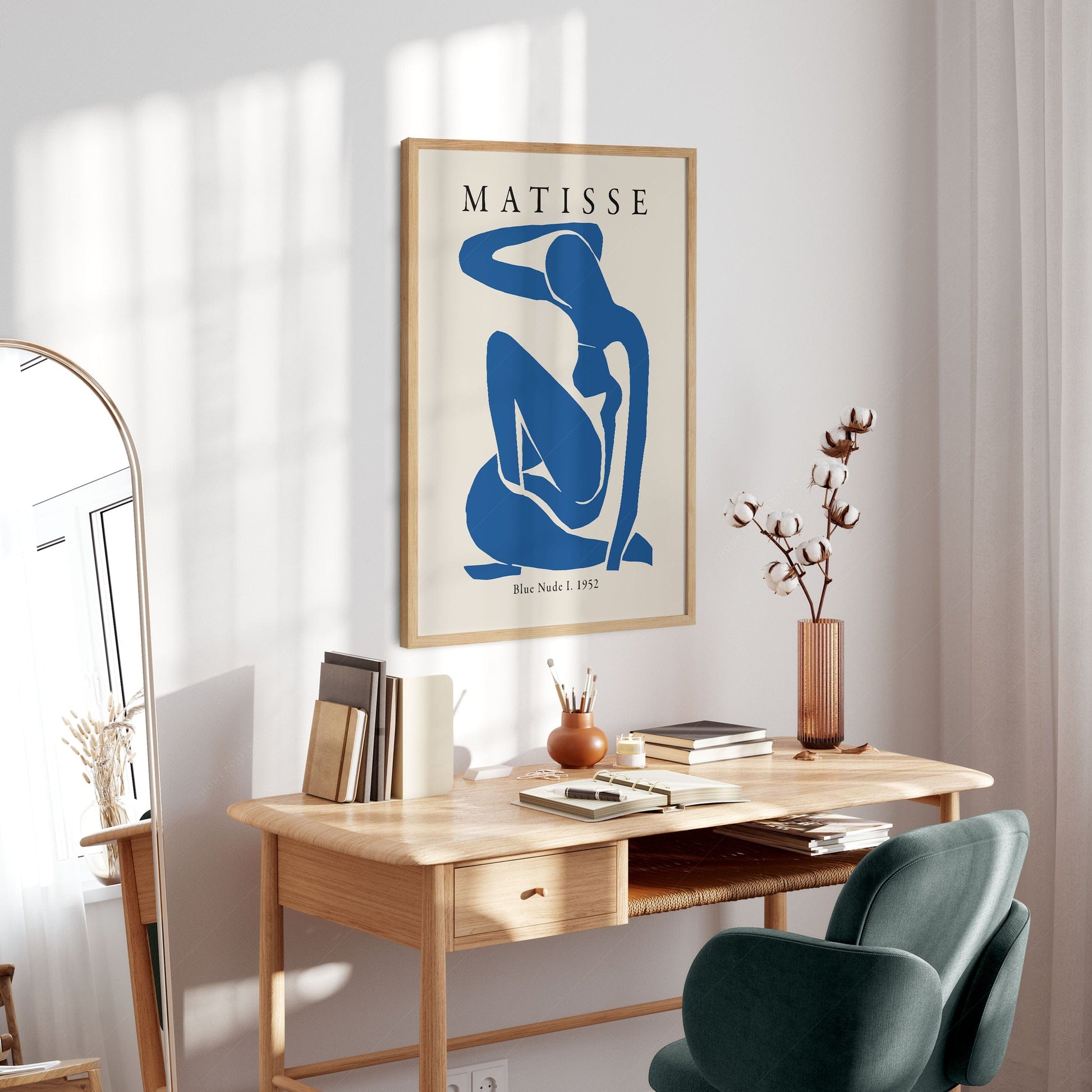 Home Poster Decor Nude Blue by Henri Matisse, Minimalist Wall Art, Mid Century Modern