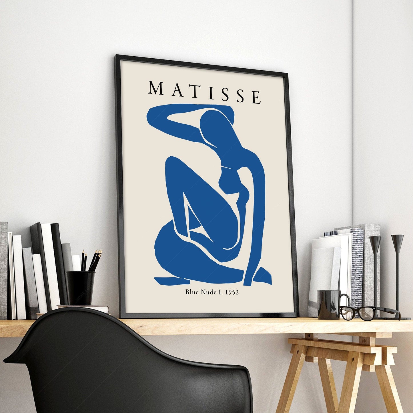 Home Poster Decor Nude Blue by Henri Matisse, Minimalist Wall Art, Mid Century Modern