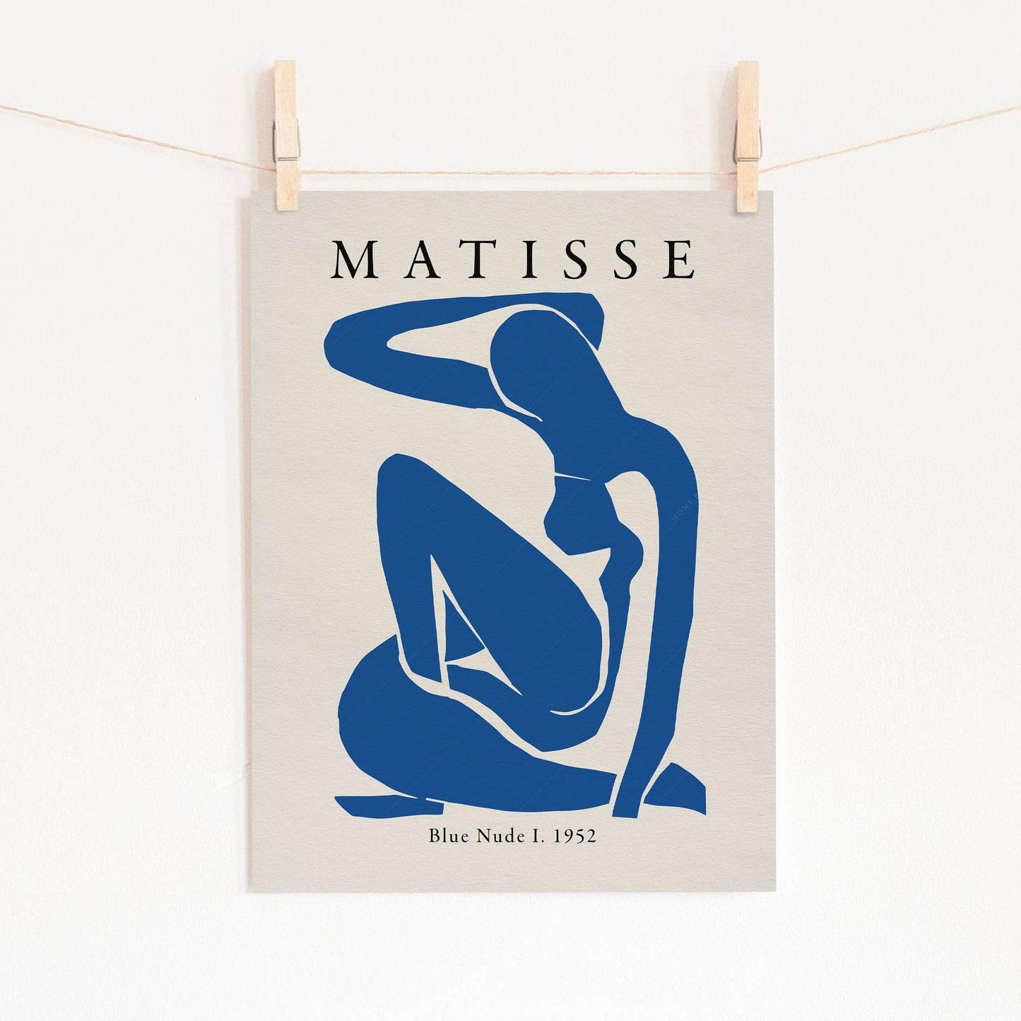 Home Poster Decor Nude Blue by Henri Matisse, Minimalist Wall Art, Mid Century Modern