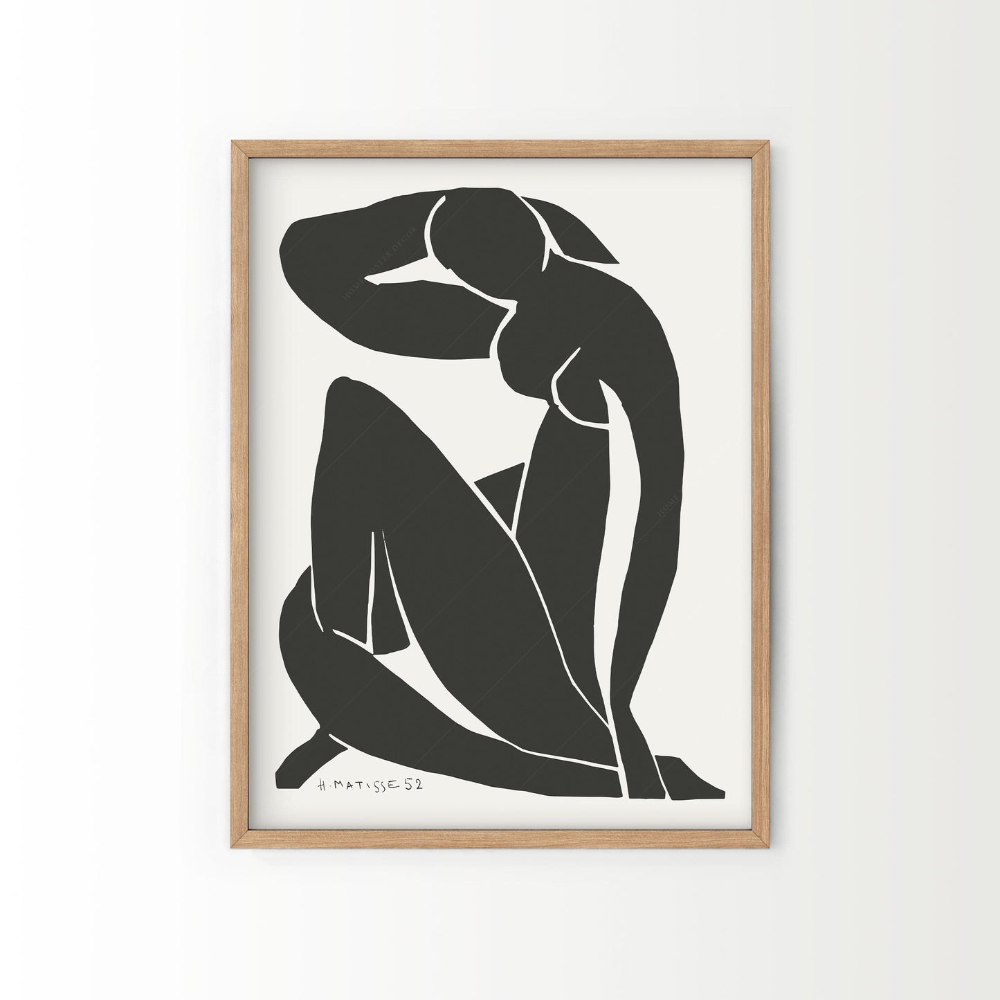 Home Poster Decor Nude Blue by Henri Matisse, Minimalist Wall Art, Mid Century Modern