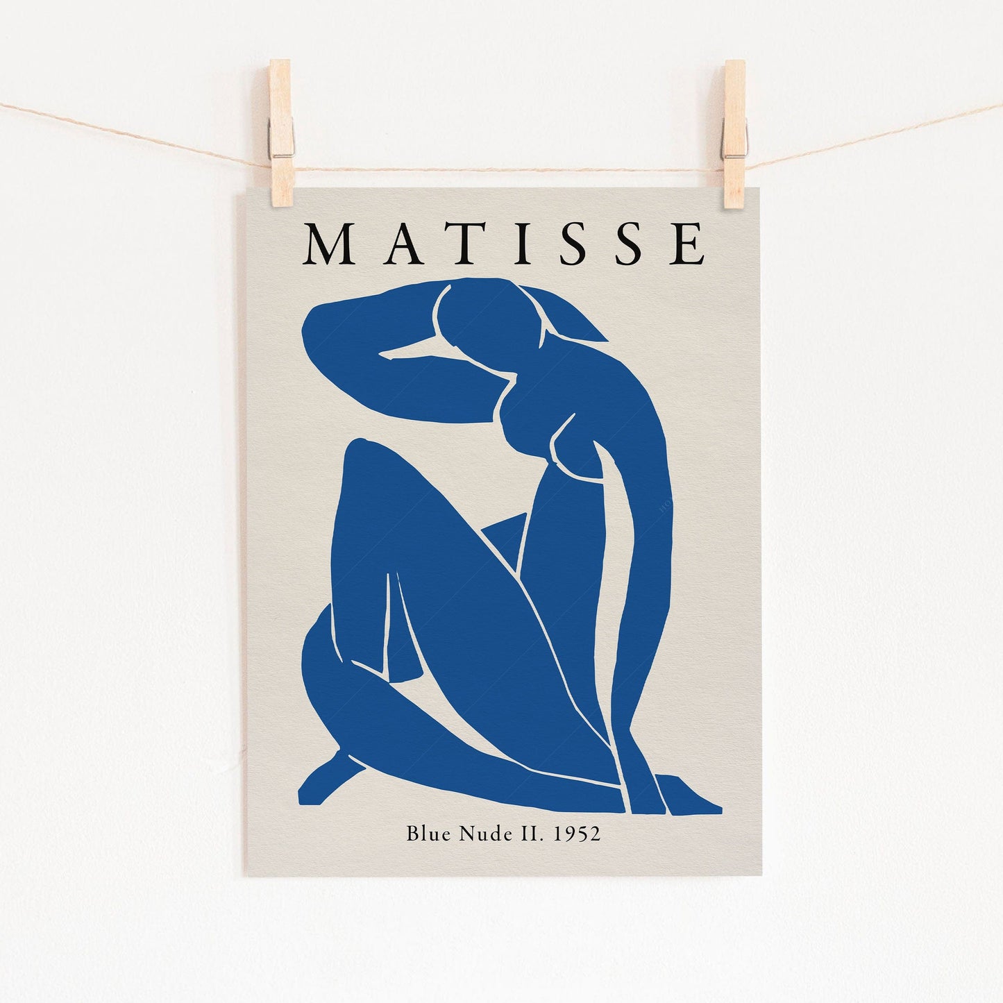 Home Poster Decor Nude Blue by Henri Matisse, Minimalist Wall Art, Mid Century Modern