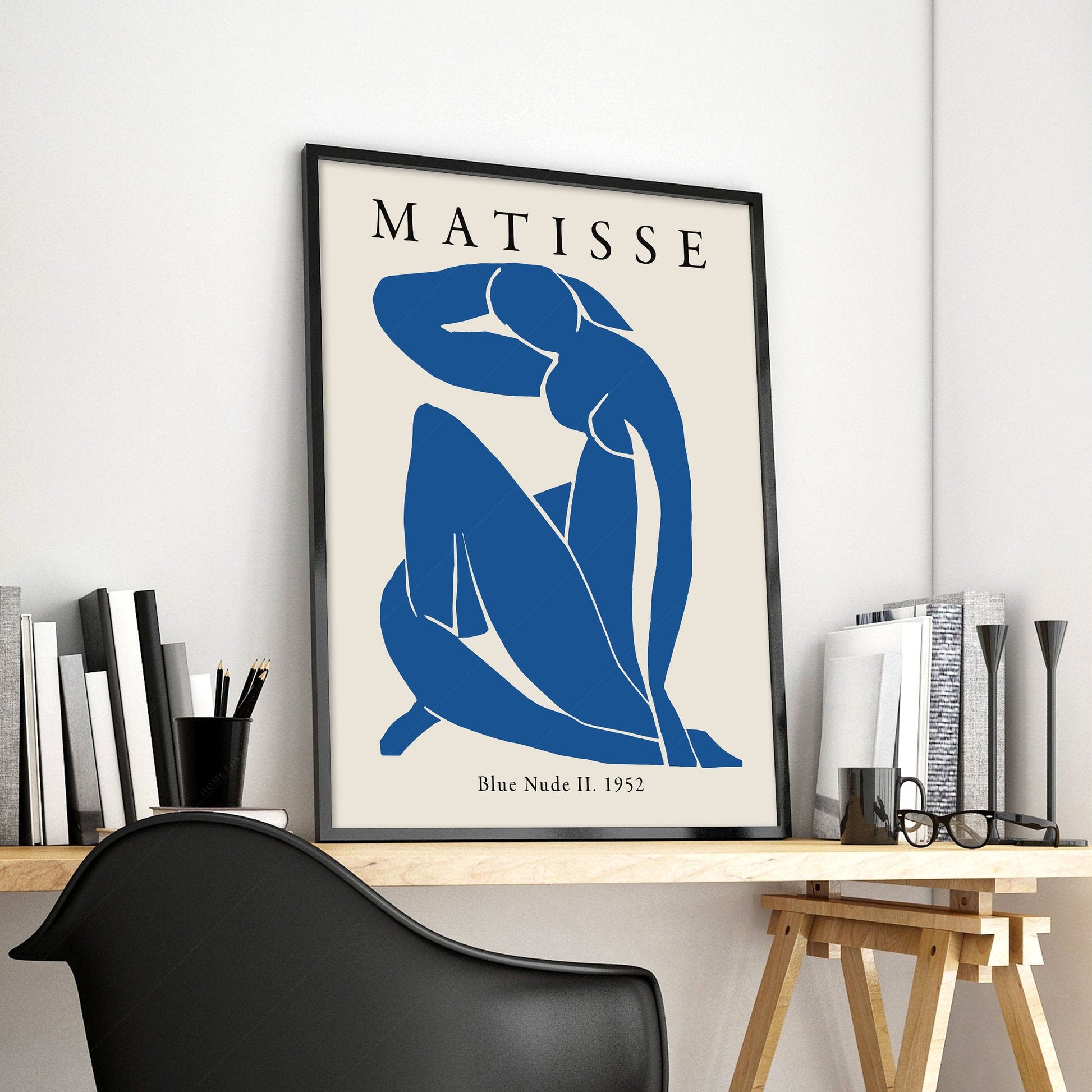 Home Poster Decor Nude Blue by Henri Matisse, Minimalist Wall Art, Mid Century Modern