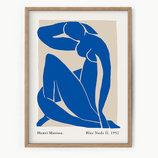 Home Poster Decor Nude Blue by Henri Matisse, Minimalist Wall Art, Mid Century Modern