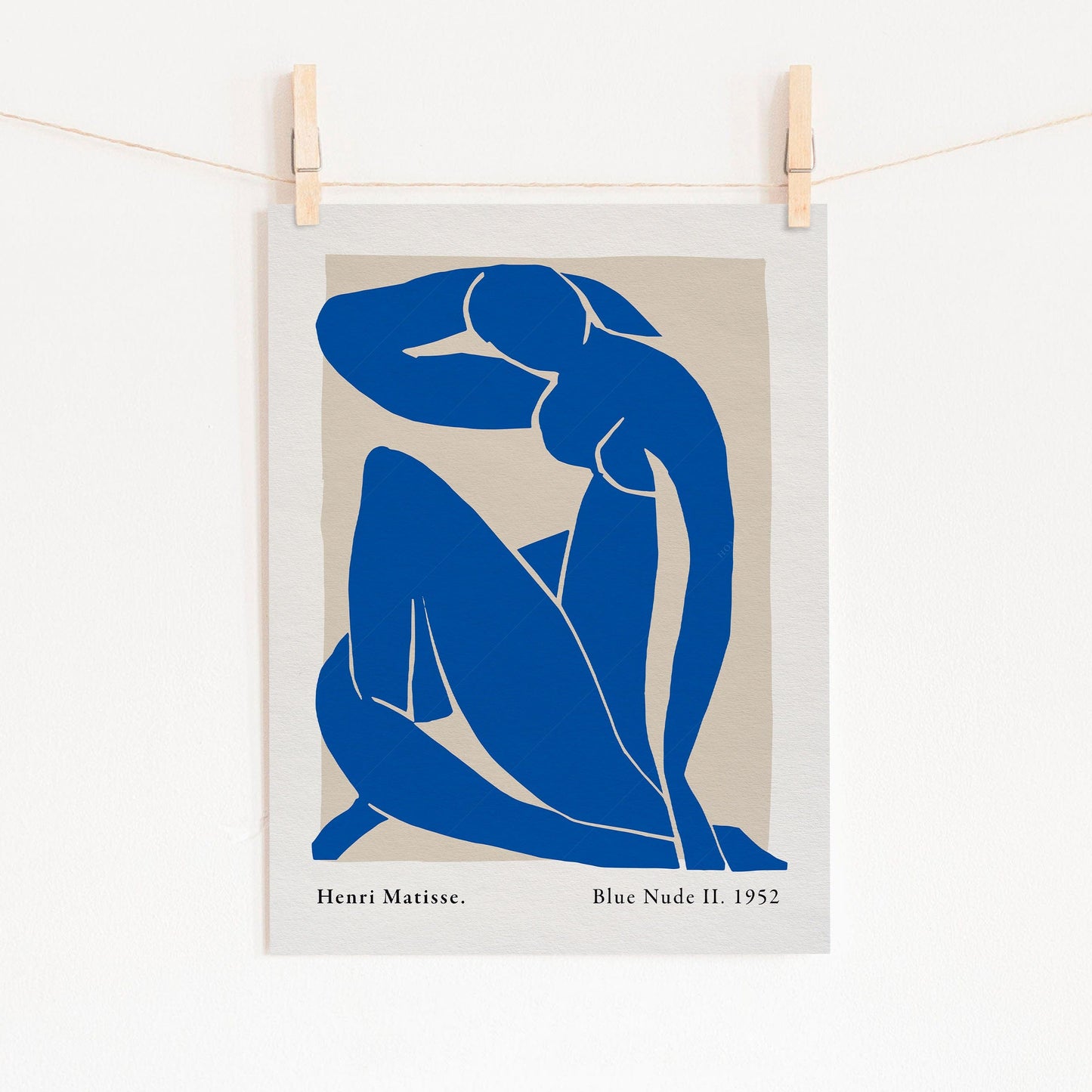 Home Poster Decor Nude Blue by Henri Matisse, Minimalist Wall Art, Mid Century Modern