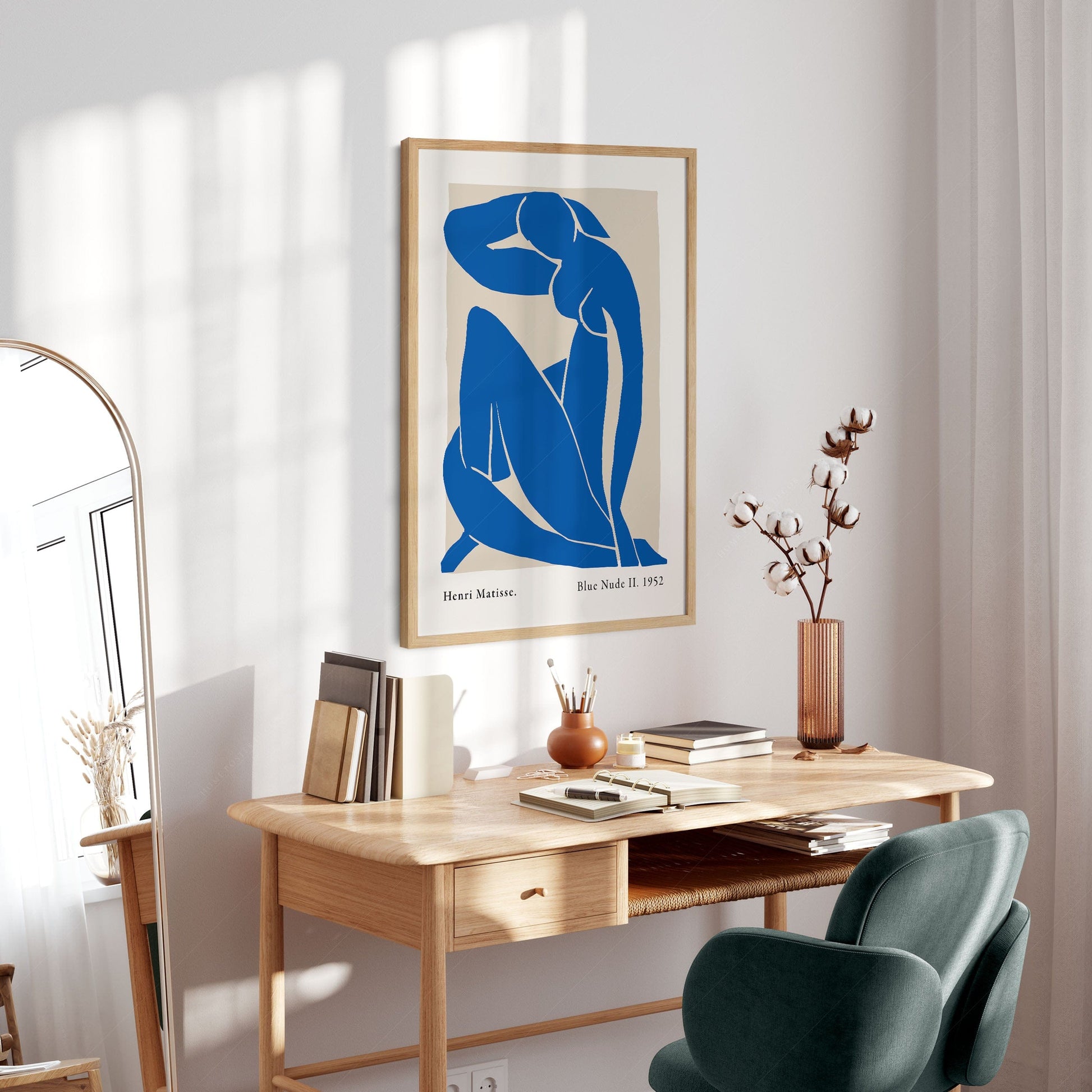 Home Poster Decor Nude Blue by Henri Matisse, Minimalist Wall Art, Mid Century Modern