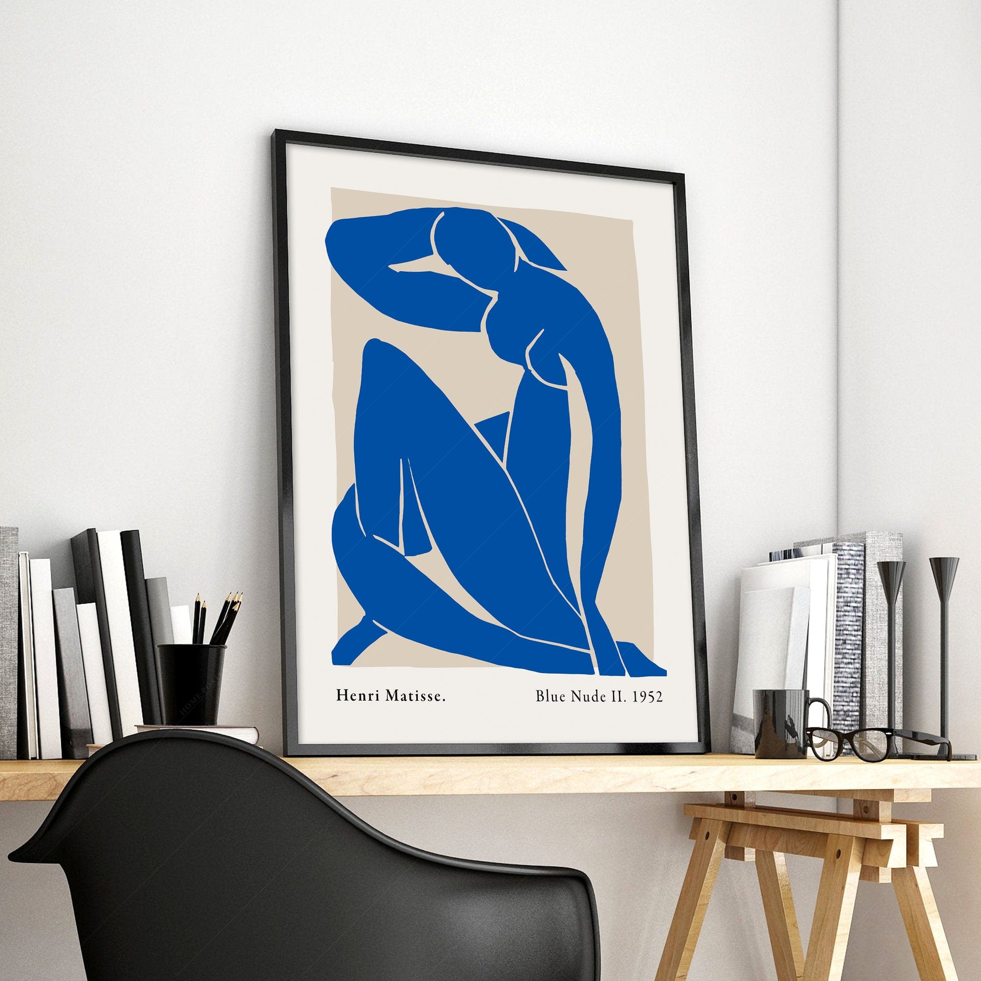 Home Poster Decor Nude Blue by Henri Matisse, Minimalist Wall Art, Mid Century Modern