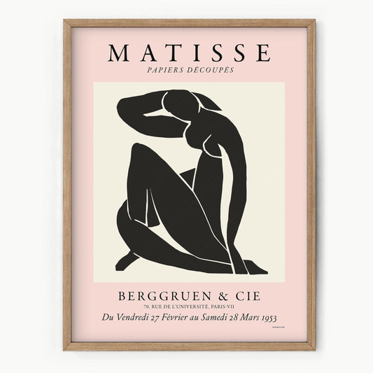 Home Poster Decor Nude Blue by Henri Matisse, Minimalist Wall Art, Mid Century Modern