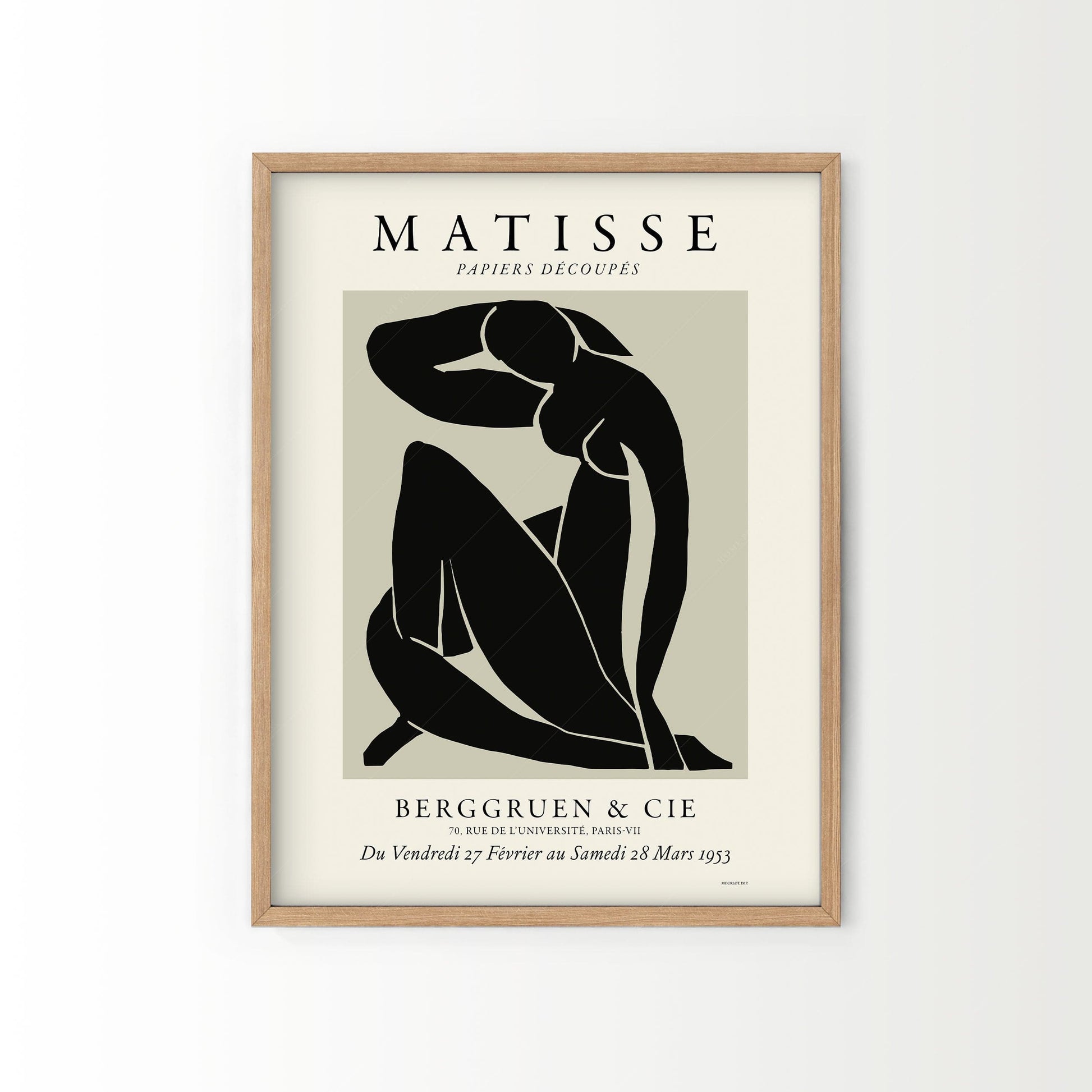 Home Poster Decor Nude Blue by Henri Matisse, Minimalist Wall Art, Mid Century Modern