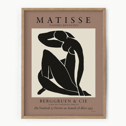 Home Poster Decor Nude Blue by Henri Matisse, Minimalist Wall Art, Mid Century Modern