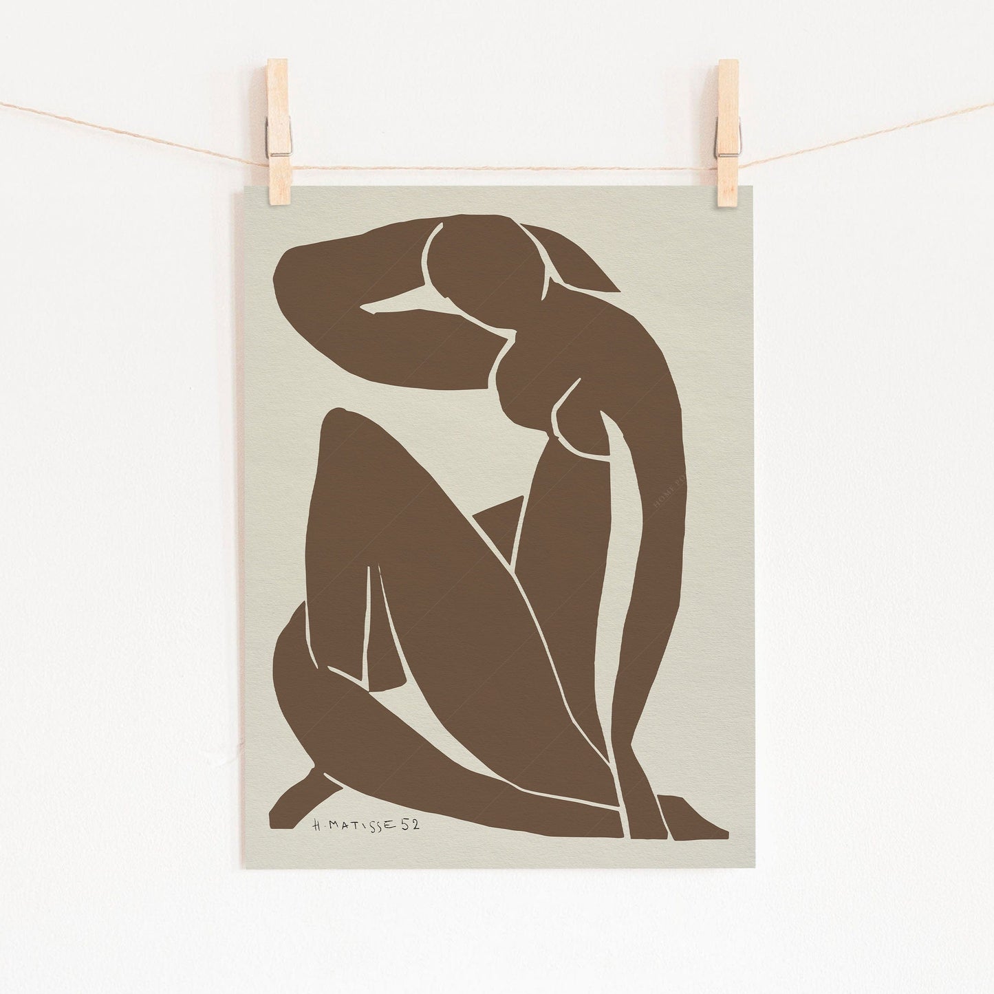 Home Poster Decor Nude Blue by Henri Matisse, Minimalist Wall Art, Mid Century Modern