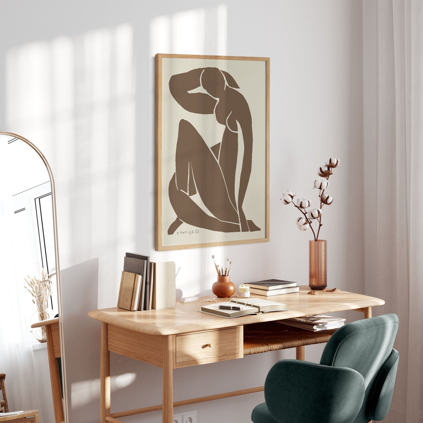 Home Poster Decor Nude Blue by Henri Matisse, Minimalist Wall Art, Mid Century Modern