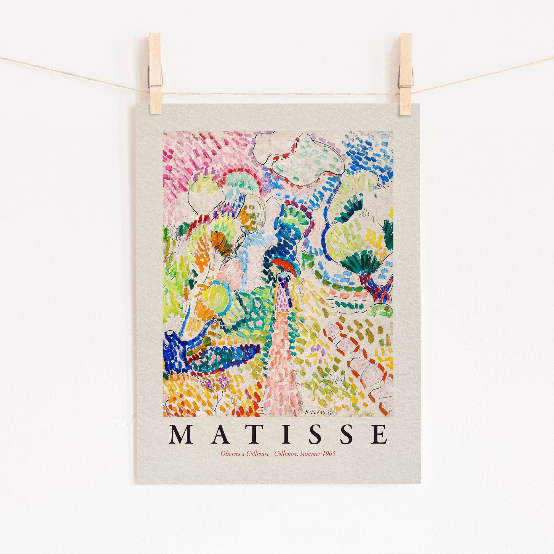 Home Poster Decor Oliviers at Collioure by Henri Matisse, Colourful Print, Nature Inspired, Pastel Tones