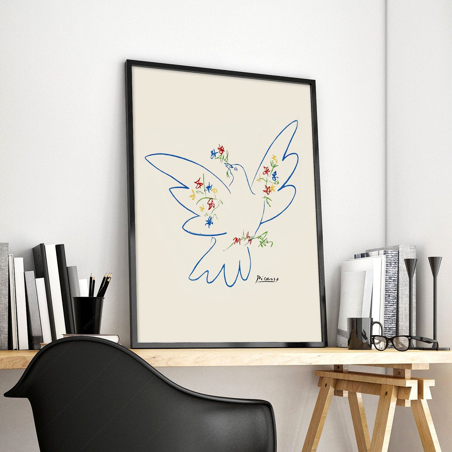 Home Poster Decor Single Pablo Picasso Home Decor, Museum Quality Prints, Dove of Peace