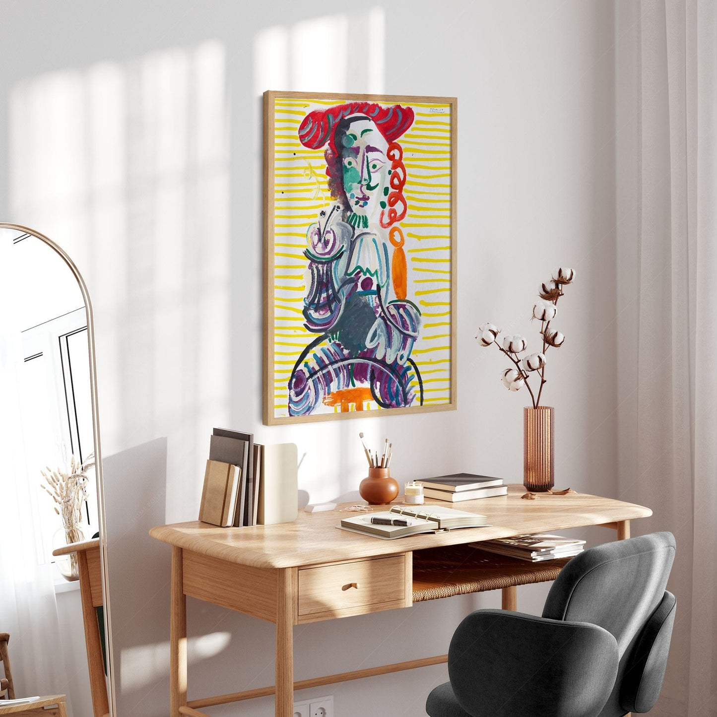 Home Poster Decor Single Pablo Picasso Home Decor, Museum Quality Prints, Homme la Pipe