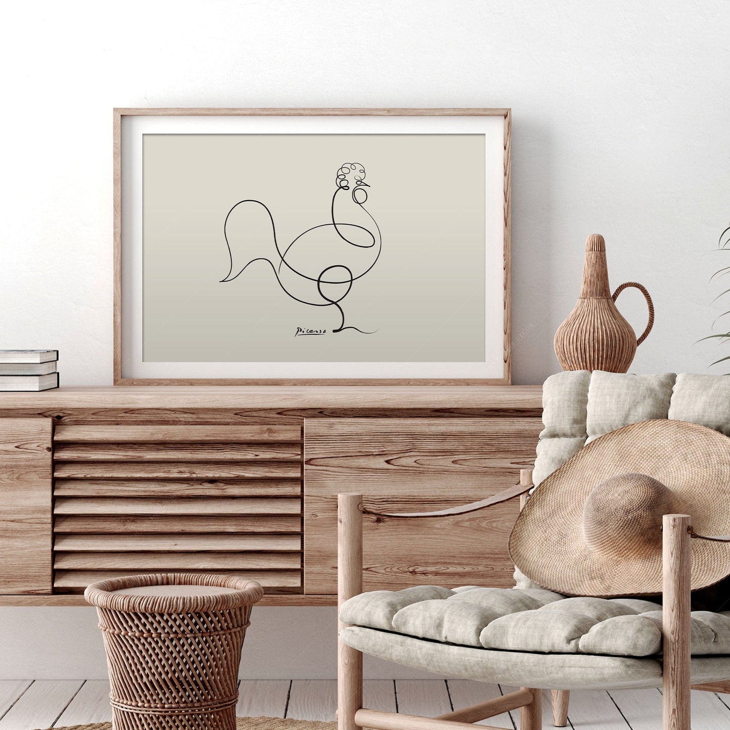 Home Poster Decor Single Pablo Picasso Home Decor, Museum Quality Prints, Le Coq, Rooster