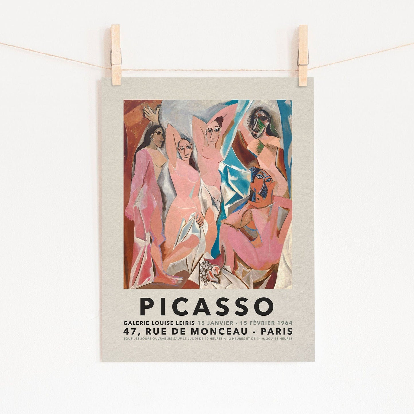 Home Poster Decor Single Pablo Picasso Home Decor, Museum Quality Prints, Les Demoiselles d'Avignon