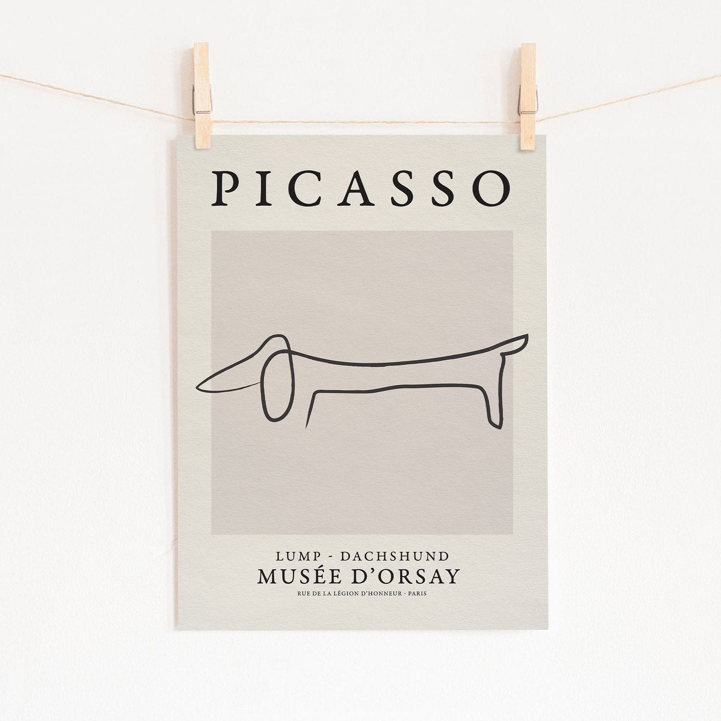 Home Poster Decor Single Pablo Picasso Home Decor, Museum Quality Prints, Lump Dog, Dachshund