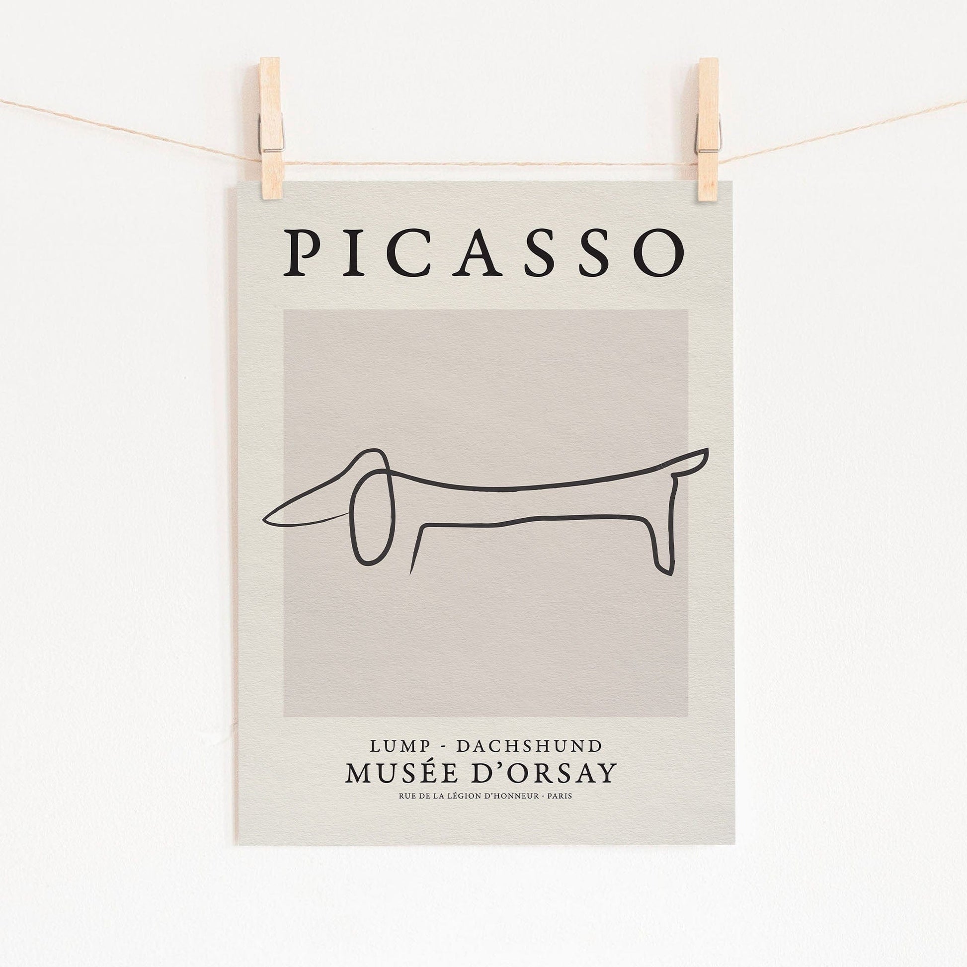 Home Poster Decor Single Pablo Picasso Home Decor, Museum Quality Prints, Lump Dog, Dachshund