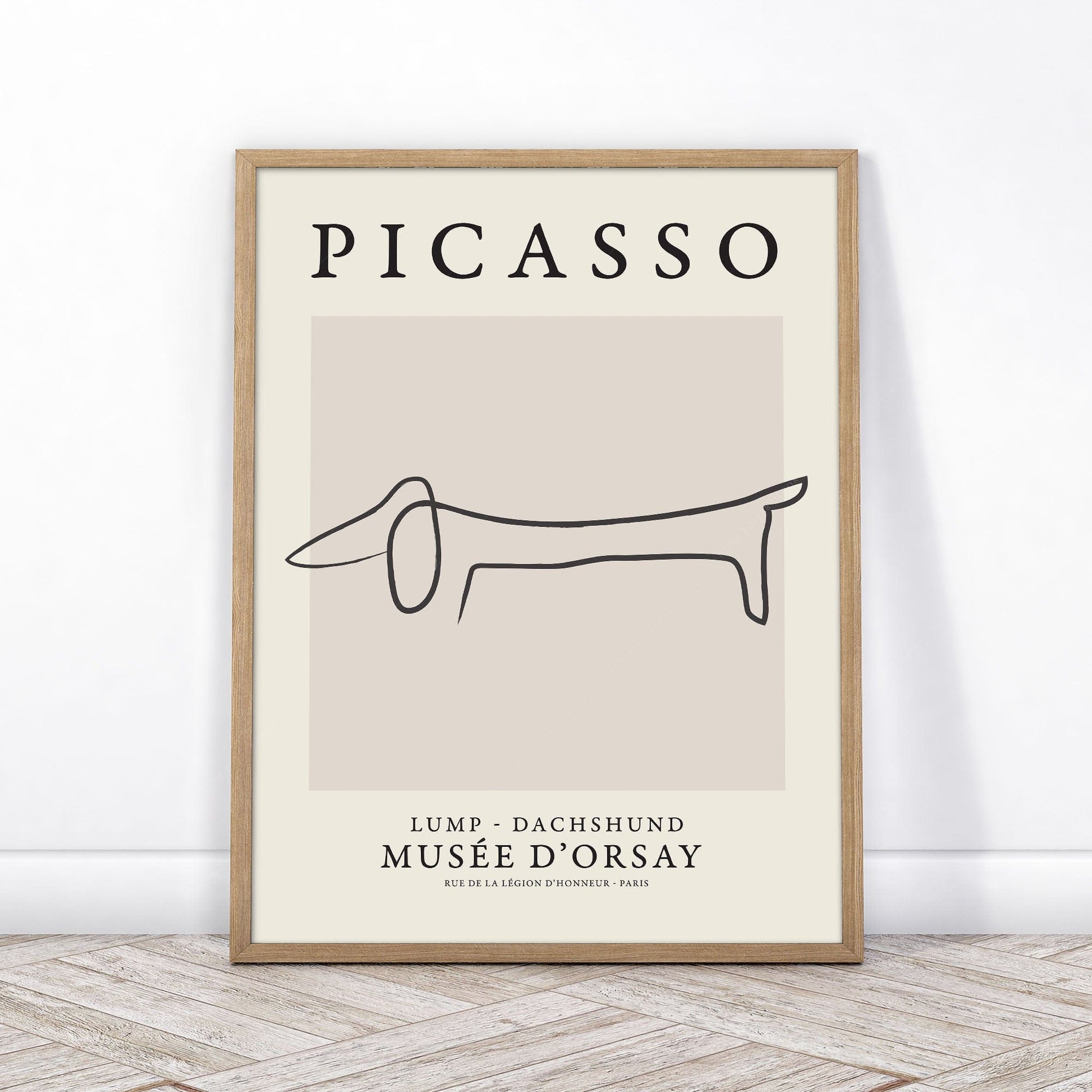 Home Poster Decor Single Pablo Picasso Home Decor, Museum Quality Prints, Lump Dog, Dachshund