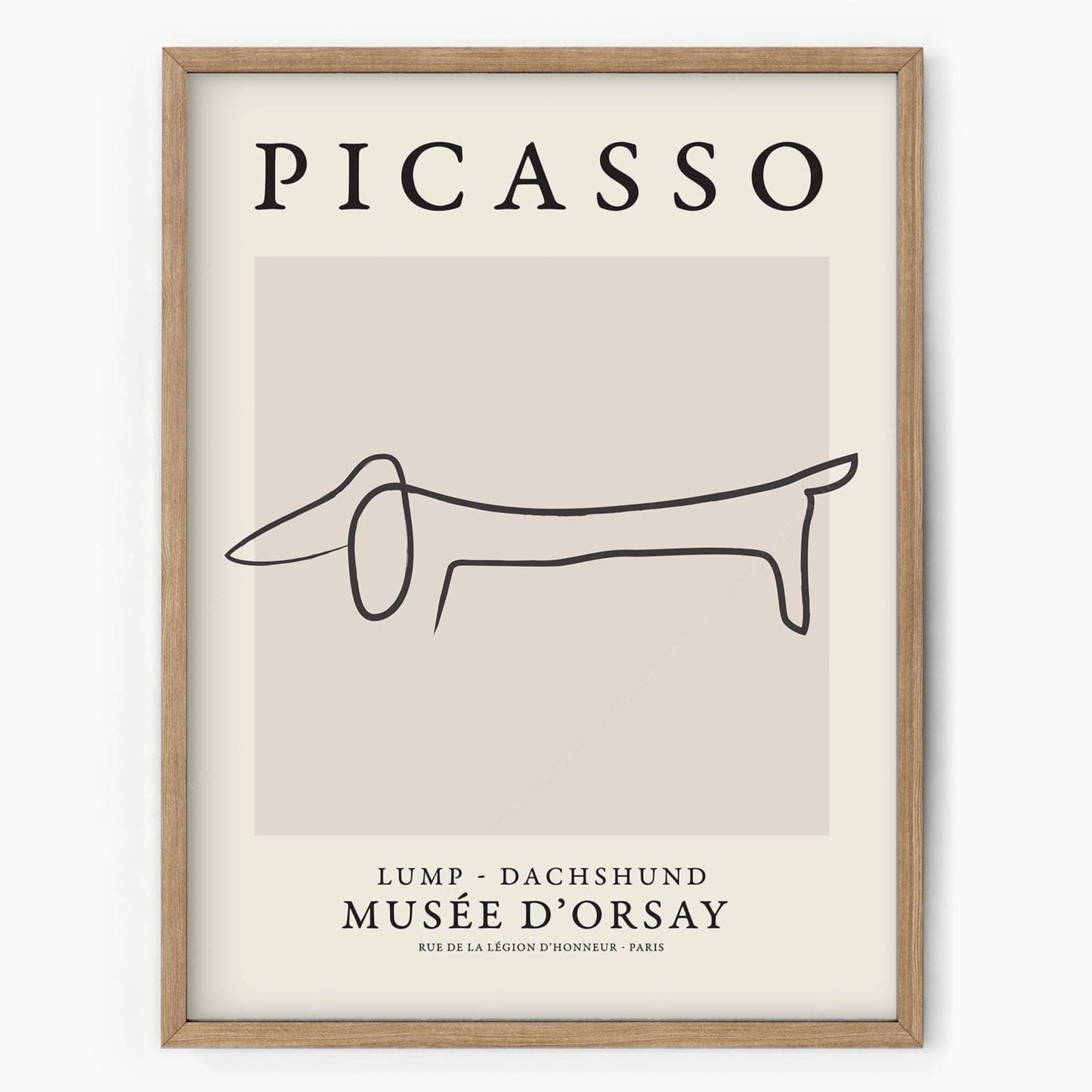 Home Poster Decor Single Pablo Picasso Home Decor, Museum Quality Prints, Lump Dog, Dachshund