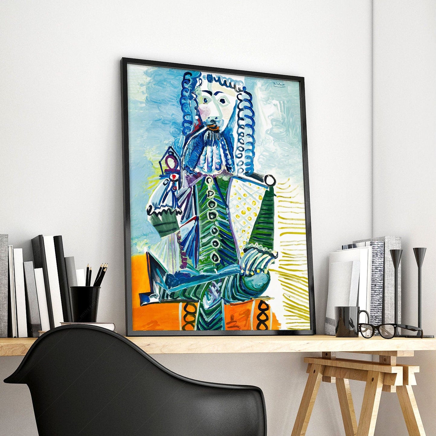 Home Poster Decor Single Pablo Picasso Home Decor, Museum Quality Prints, Mousquetaire a la pipe,