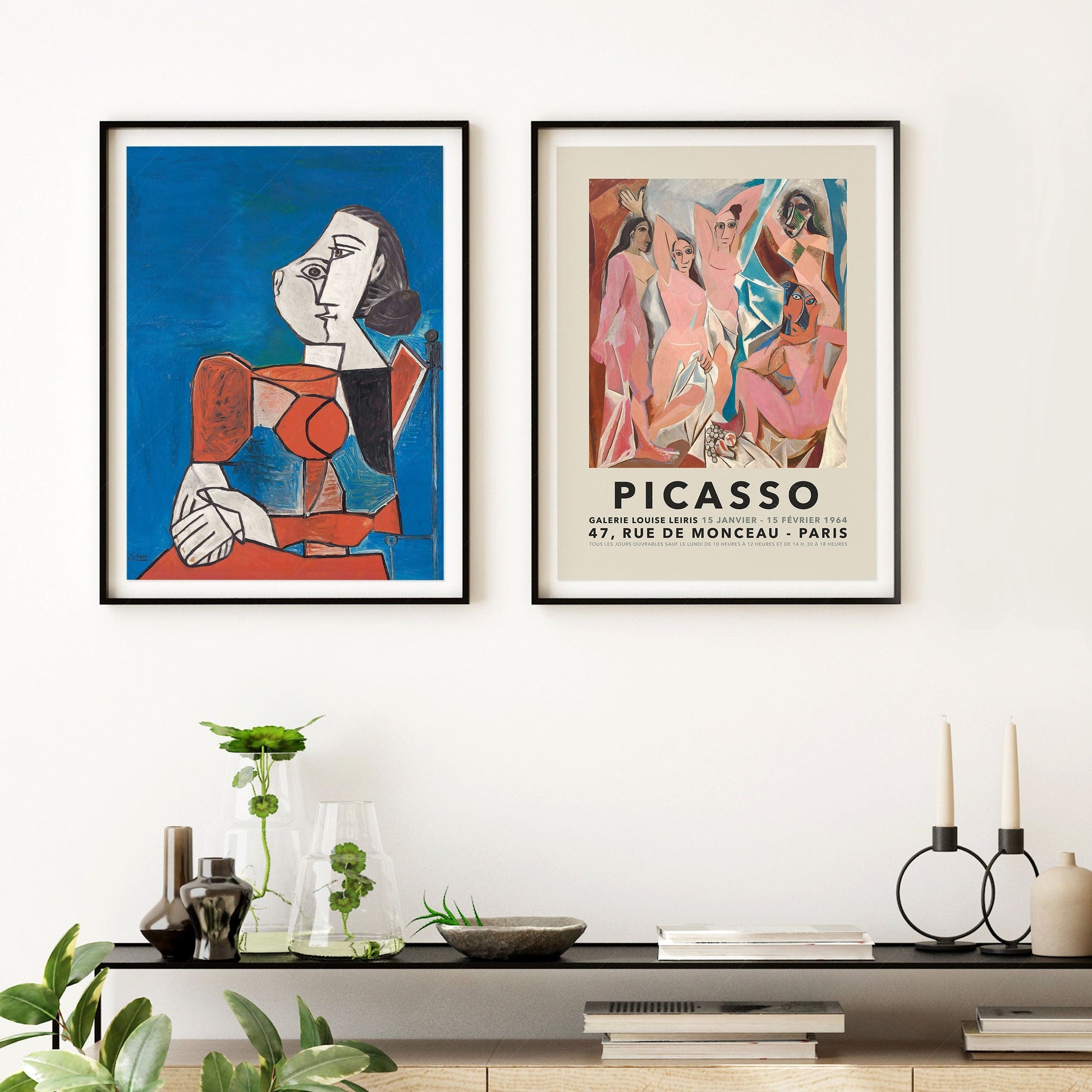 Home Poster Decor Set of 2 Pablo Picasso Home Decor, Museum Quality Prints, Set of 2 Wall Art