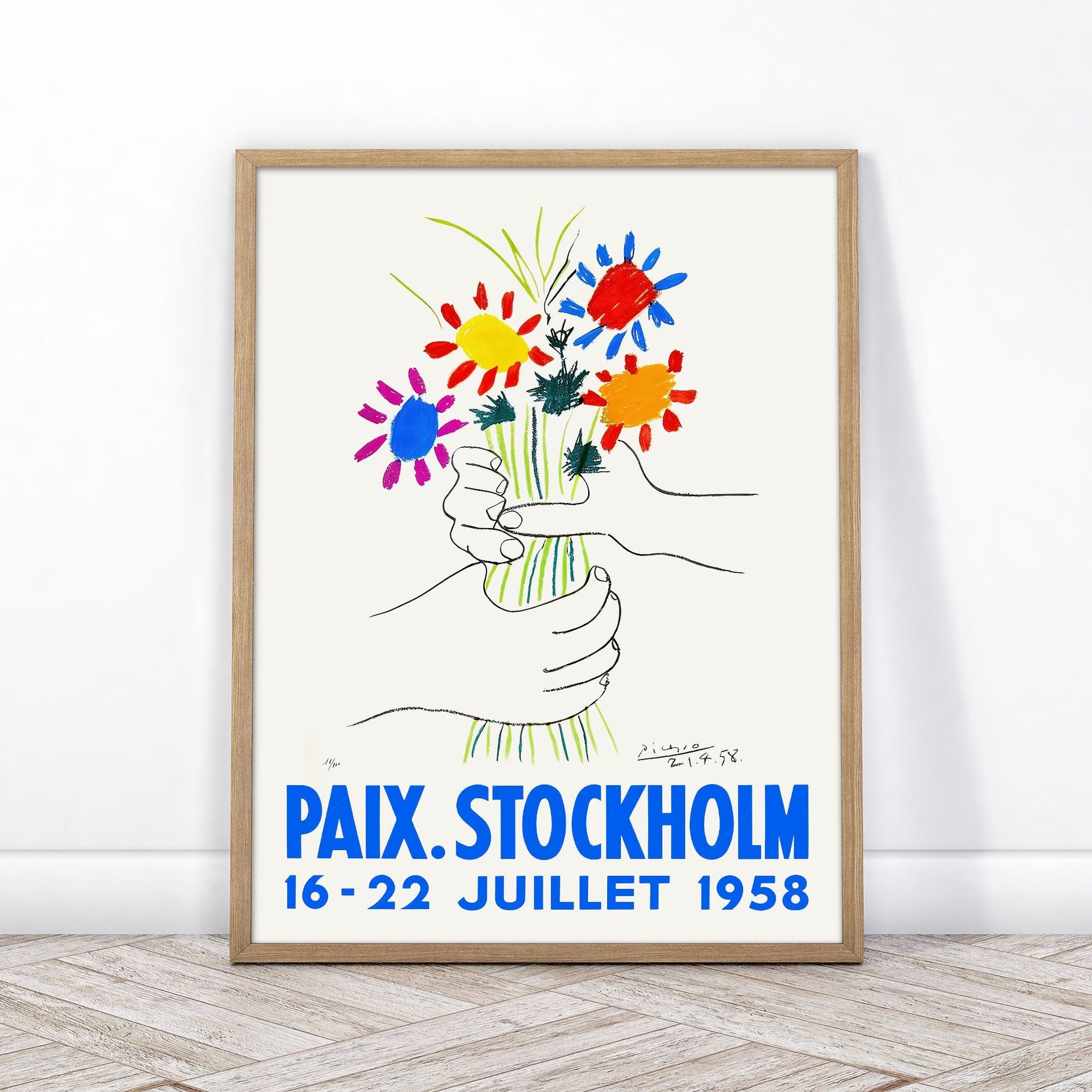 Home Poster Decor Single Pablo Picasso Home Decor, Museum Quality Prints, Stockholm Peace, Bouquet