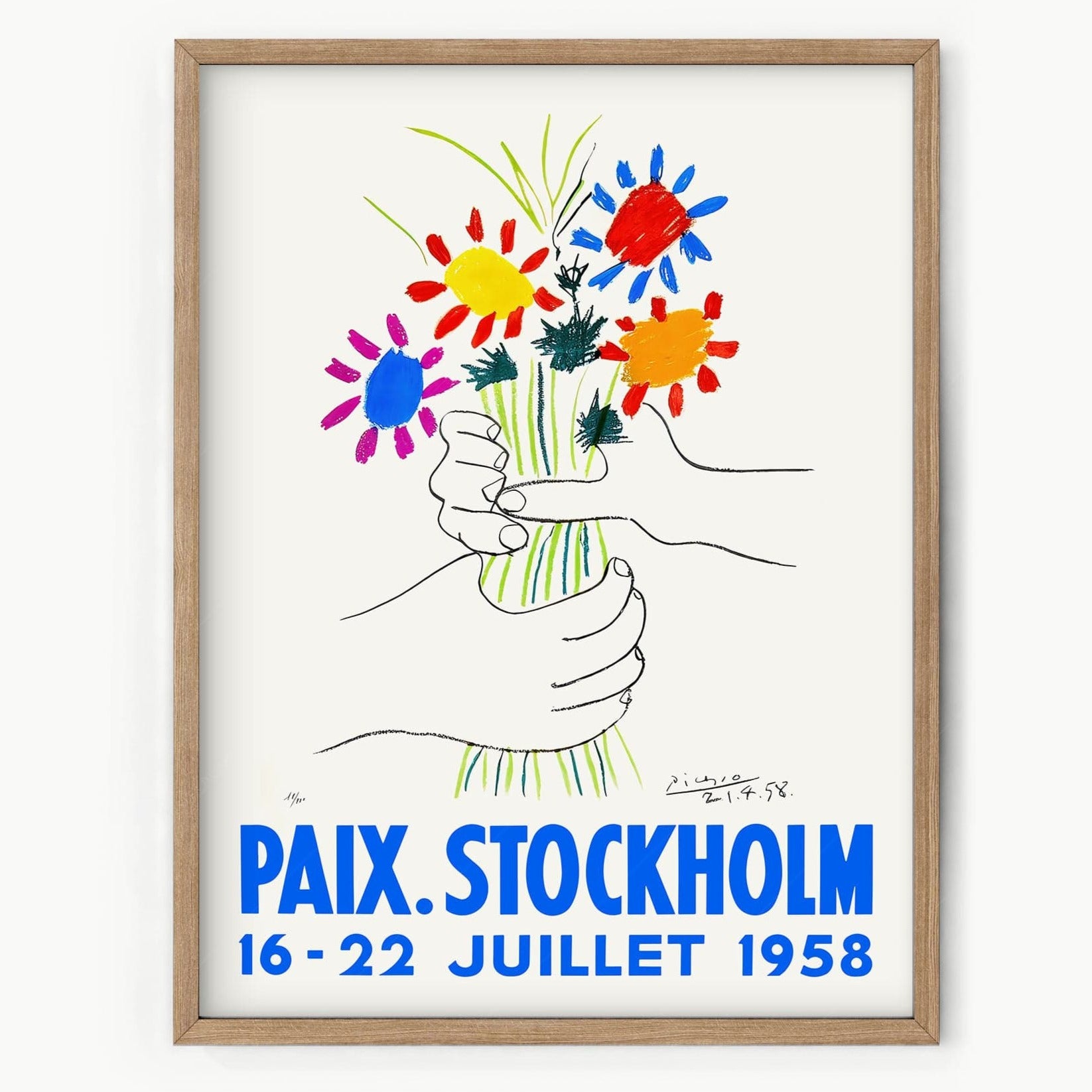 Home Poster Decor Single Pablo Picasso Home Decor, Museum Quality Prints, Stockholm Peace, Bouquet