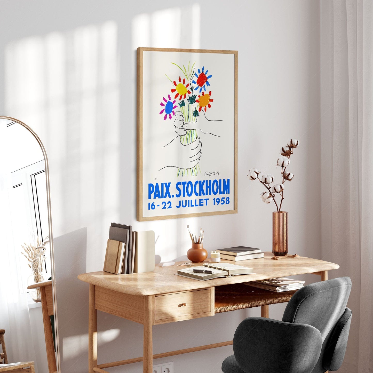 Home Poster Decor Single Pablo Picasso Home Decor, Museum Quality Prints, Stockholm Peace, Bouquet