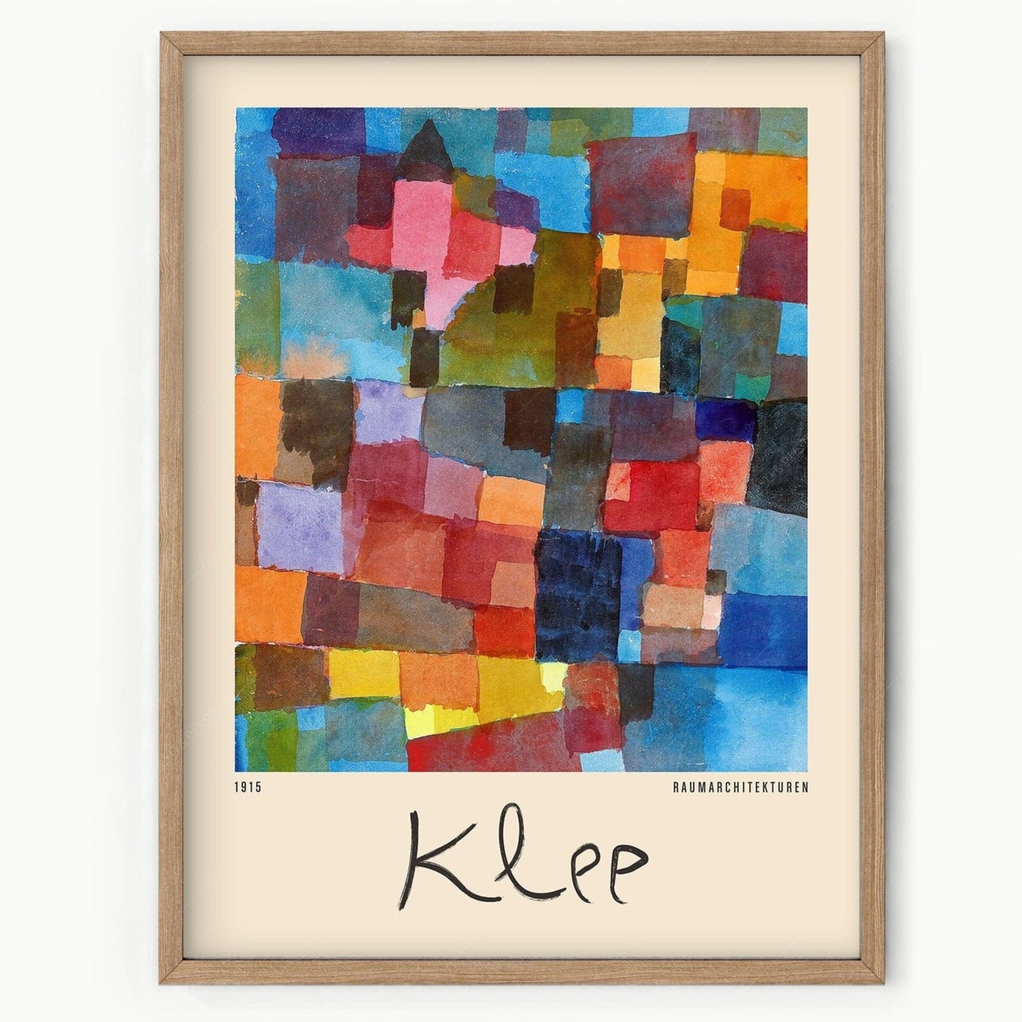 Home Poster Decor Paul Klee Bauhaus master Exhibition Poster Abstract Print Gift for him Classic Modern art Watercolor on paper Raumarchitekturen Colorful art