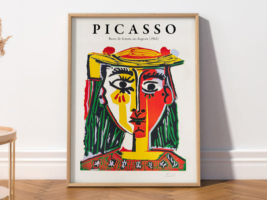 Pablo Picasso, Femme au Chapeau, Women with a hat, Fine Art Print