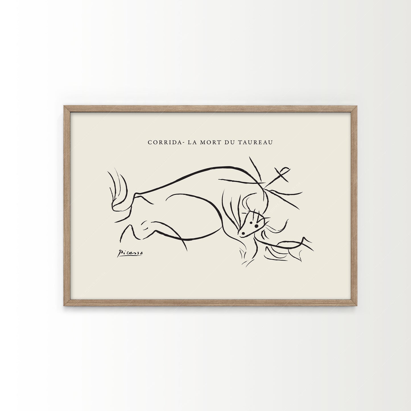 Pablo Picasso, Taurus Drawing, Fine Art Print