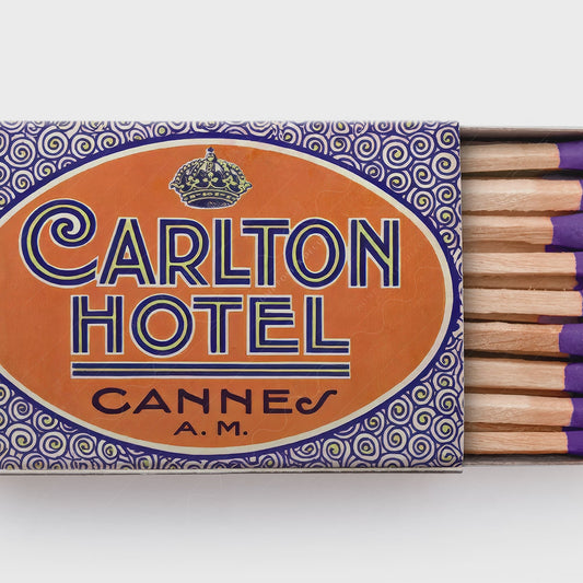 Carlton Hotel Cannes Vintage Matchbox Print – Retro Travel Wall Art