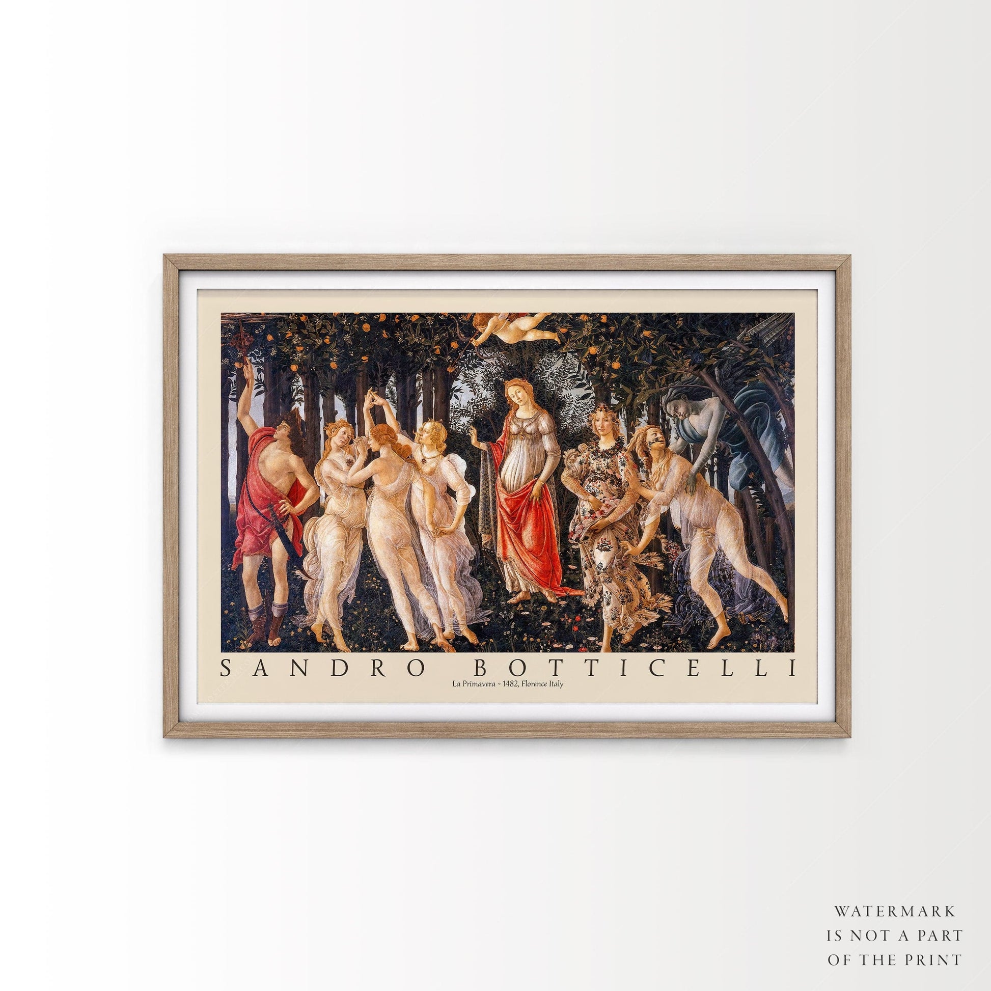 Home Poster Decor Single Sandro Botticelli, Allegory of Spring, Primavera Print, Italian Renaissance, Famous Wall Art, Christmas Decor, Large Wall Art, Gift Idea