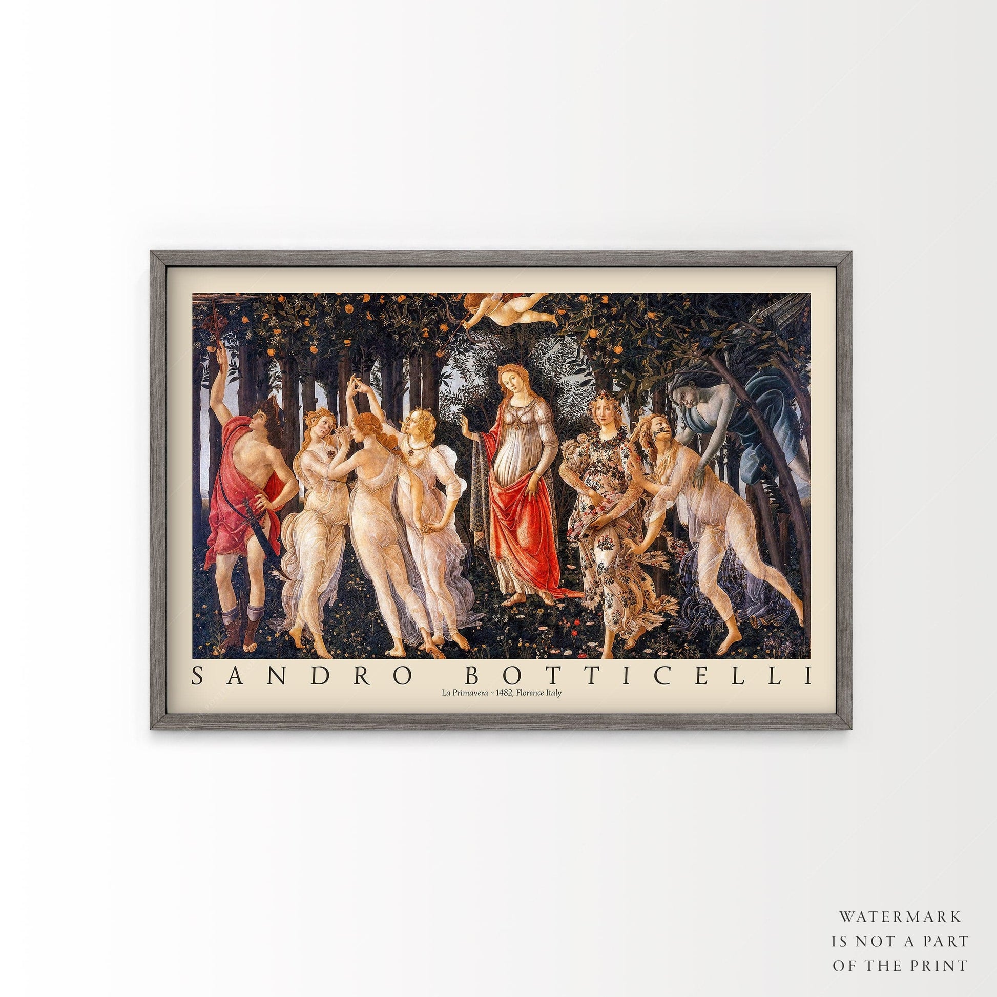 Home Poster Decor Single Sandro Botticelli, Allegory of Spring, Primavera Print, Italian Renaissance, Famous Wall Art, Christmas Decor, Large Wall Art, Gift Idea