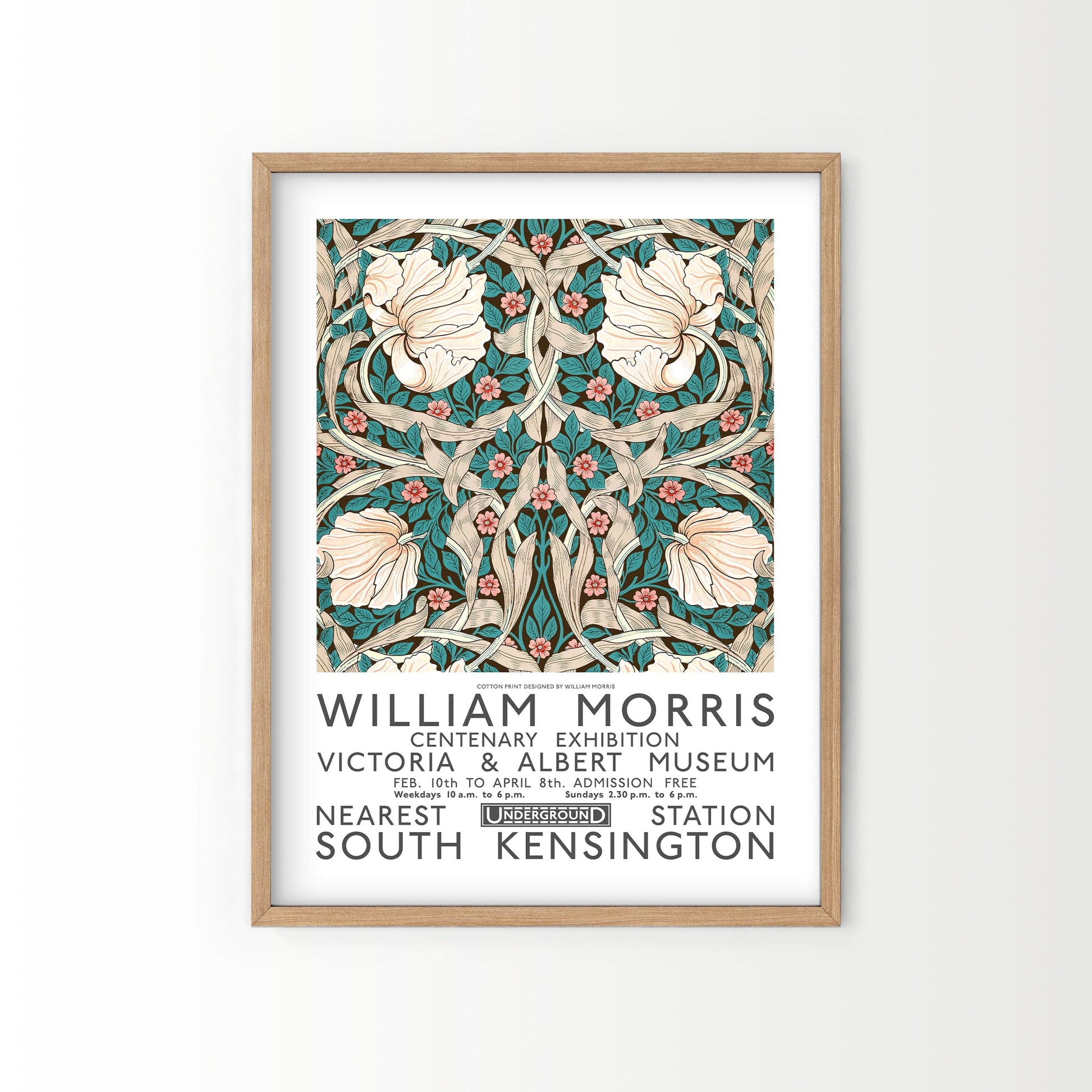 Home Poster Decor Set of 2 Set of 2 Prints, William Morris, Honeysuckle and Pimpernel, Bedroom Wall Art, Exhibition Poster