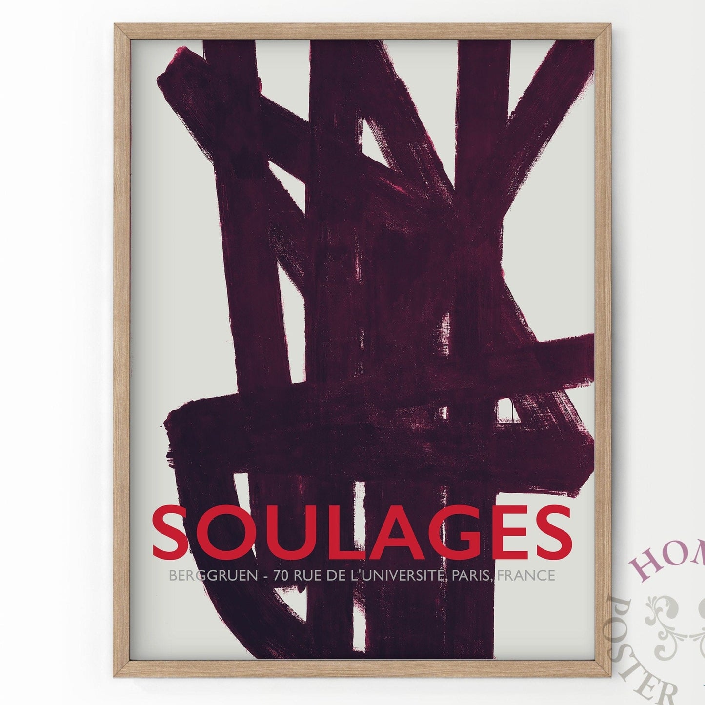 Home Poster Decor Single Soulages Print, Soulages Exhibition Poster, Pierre Soulages, Black White Wall Art, Minimalist Print, Modern Poster, Large Wall Art