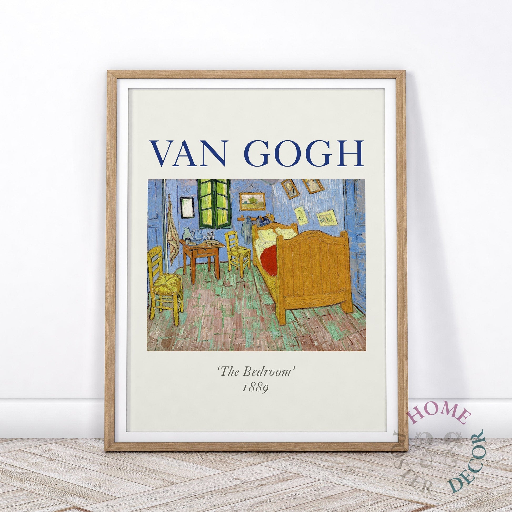 Home Poster Decor The Bedroom, Van Gogh Painting, Van Gogh Print, Famous Painting, Post-impressionist, Christmas Gift, Exhibition Poster, Museum Quality Print