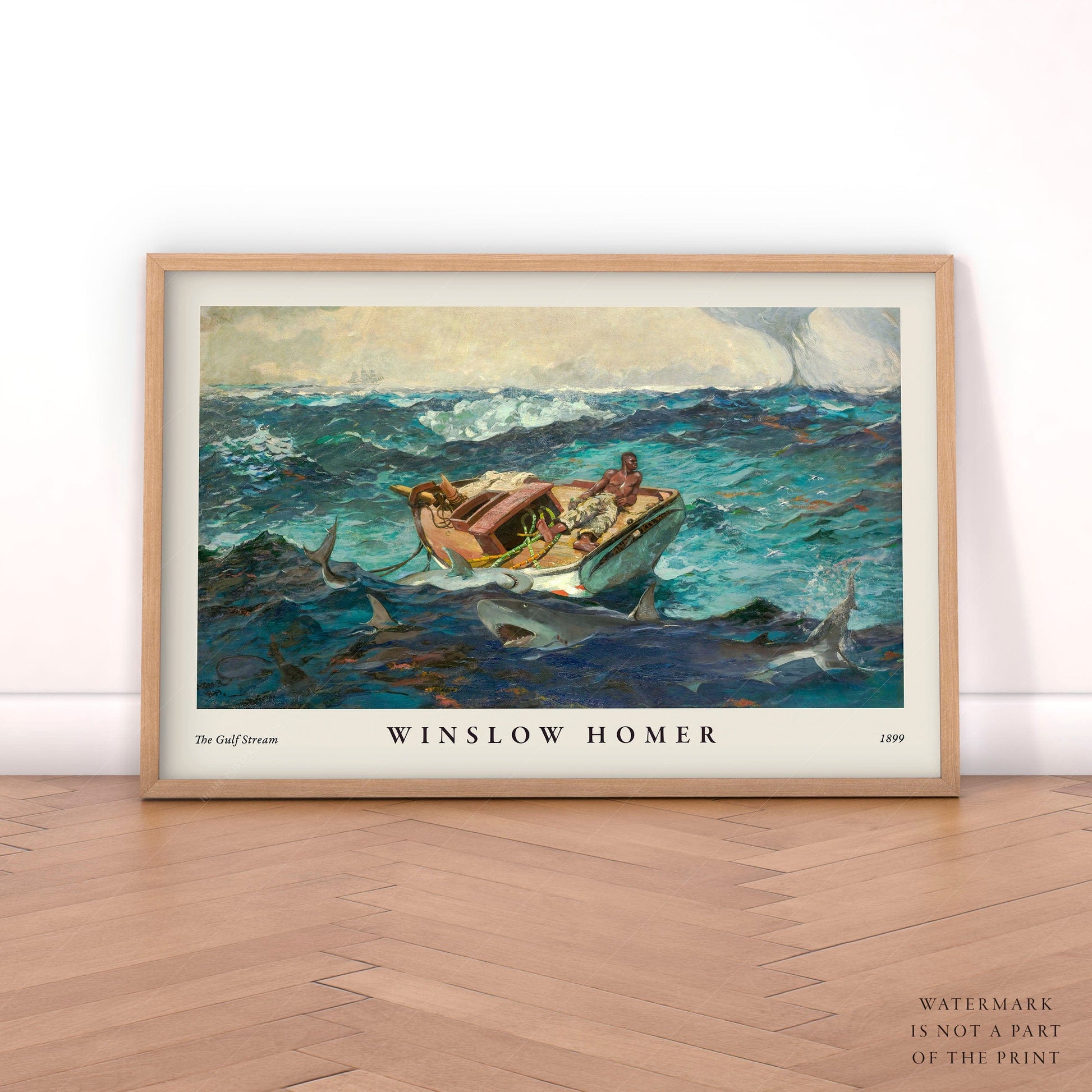 Home Poster Decor The Gulf Stream, Winslow Homer, Ocean Life, Fishing Boat, Nautical Decor, Metropolitan Museum, Oil Painting, Gift Idea, Waves 77-2